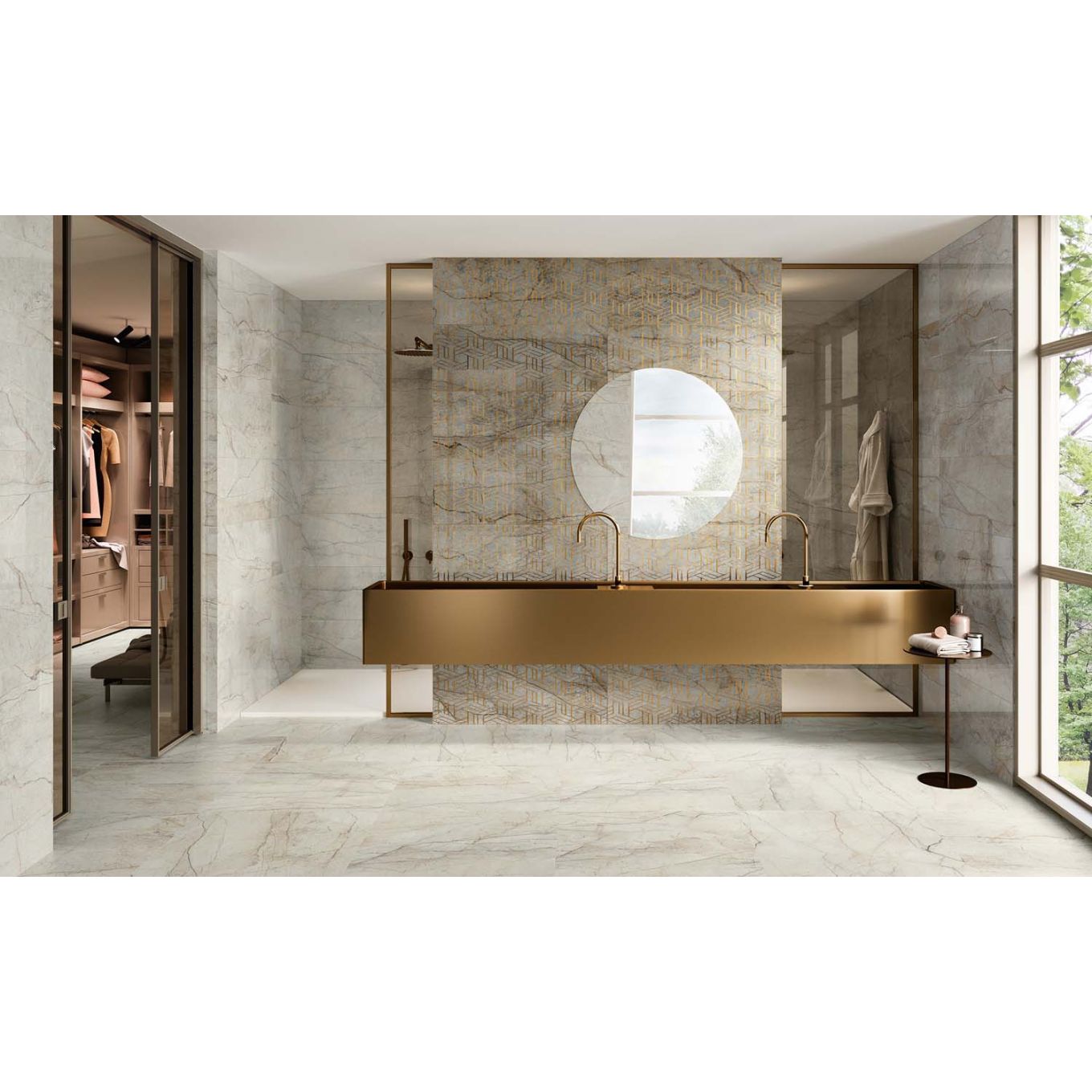 Errigo Grey Marble Polished Porcelain Tile 450x1200mm