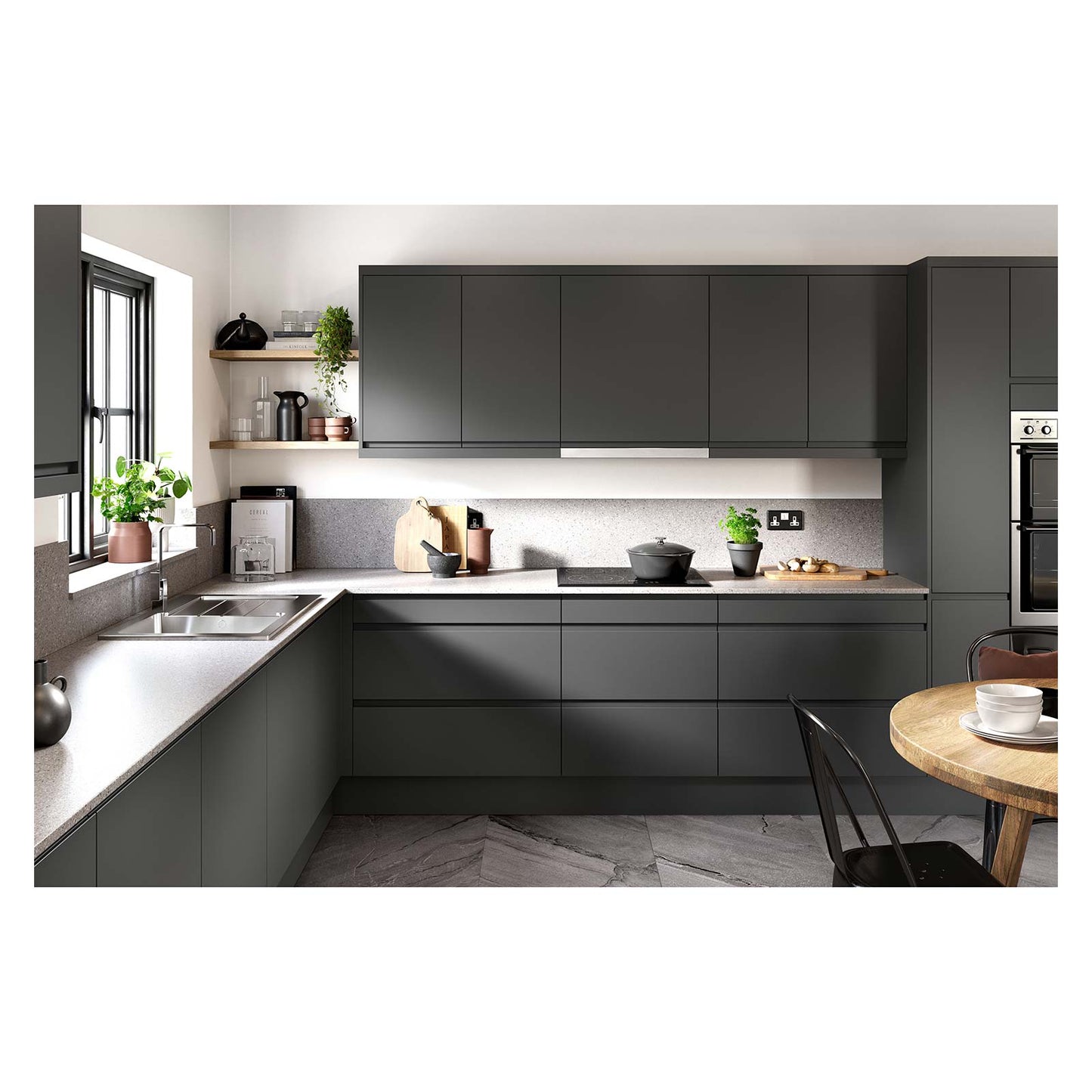 Capri Dark Grey Wall Unit Clad Panel