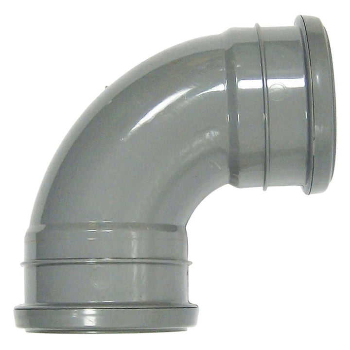 Grey 110mm Soil 92.5° Double Socket Bend