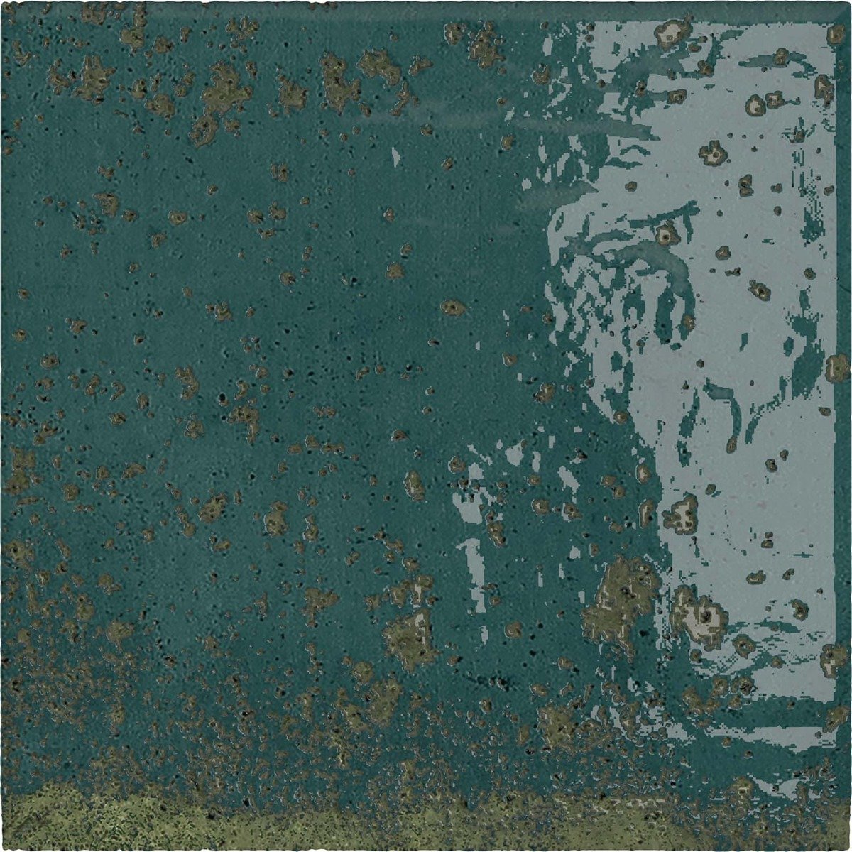 Bergamo Blue Porcelain Square Brick Tile 150x150mm