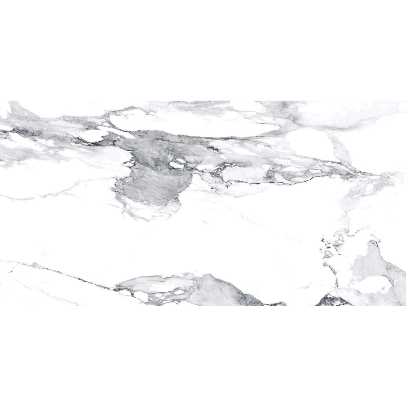 Charlie White Marble Gloss Porcelain Tile 300x600mm