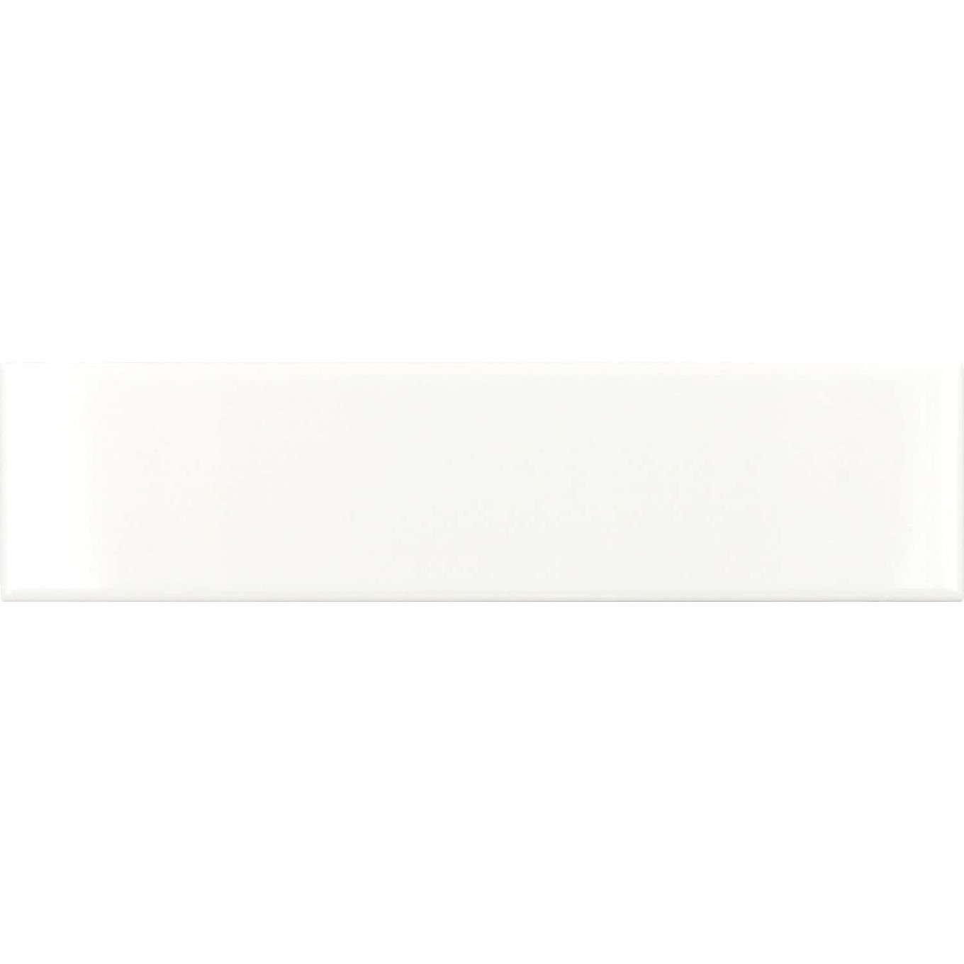 Accordion White Matt Ceramic Brick Tile 200x50mm