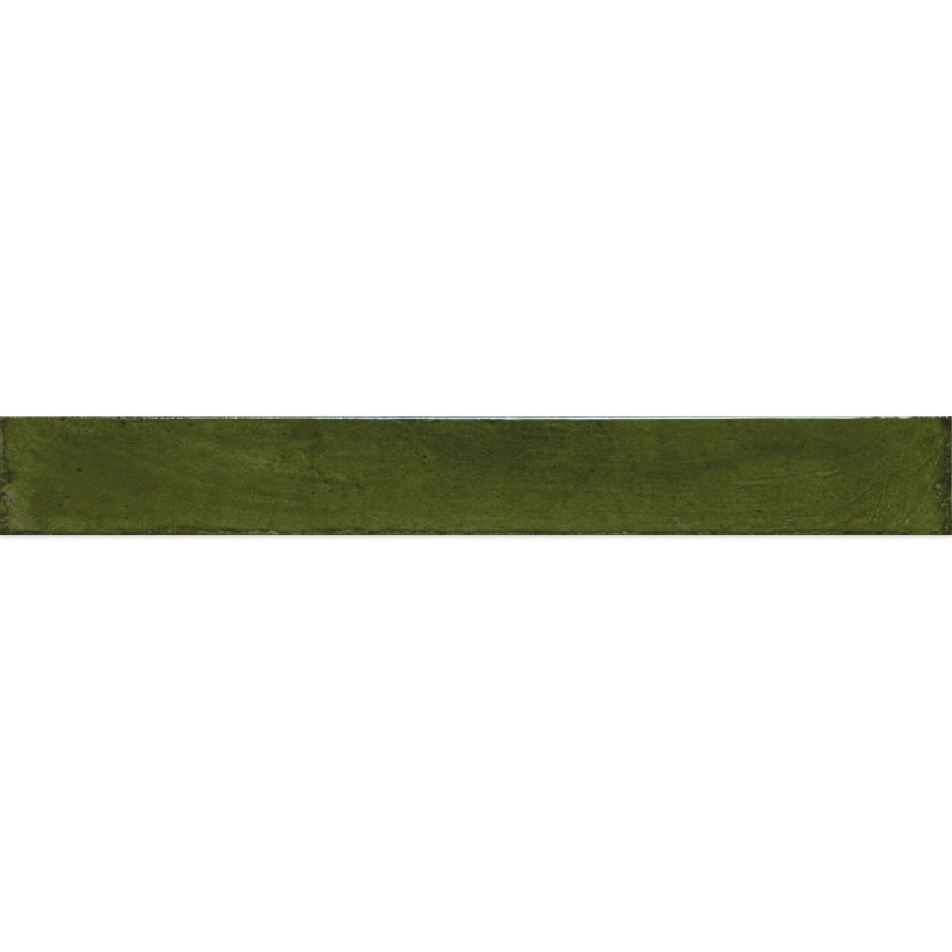 Capri Green Gloss Ceramic Brick Tile 400x50mm