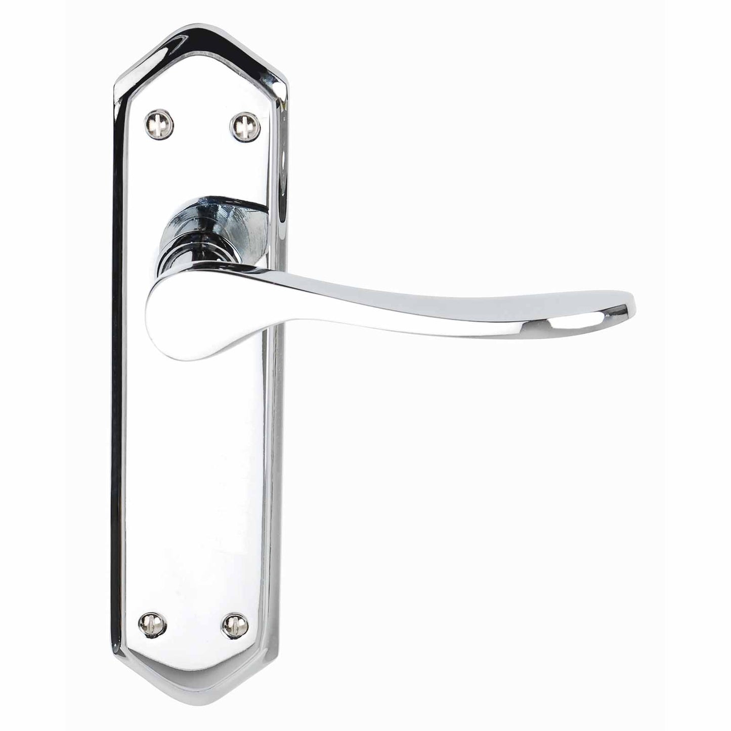 Calver Latch Door Handles Polished Chrome Premier