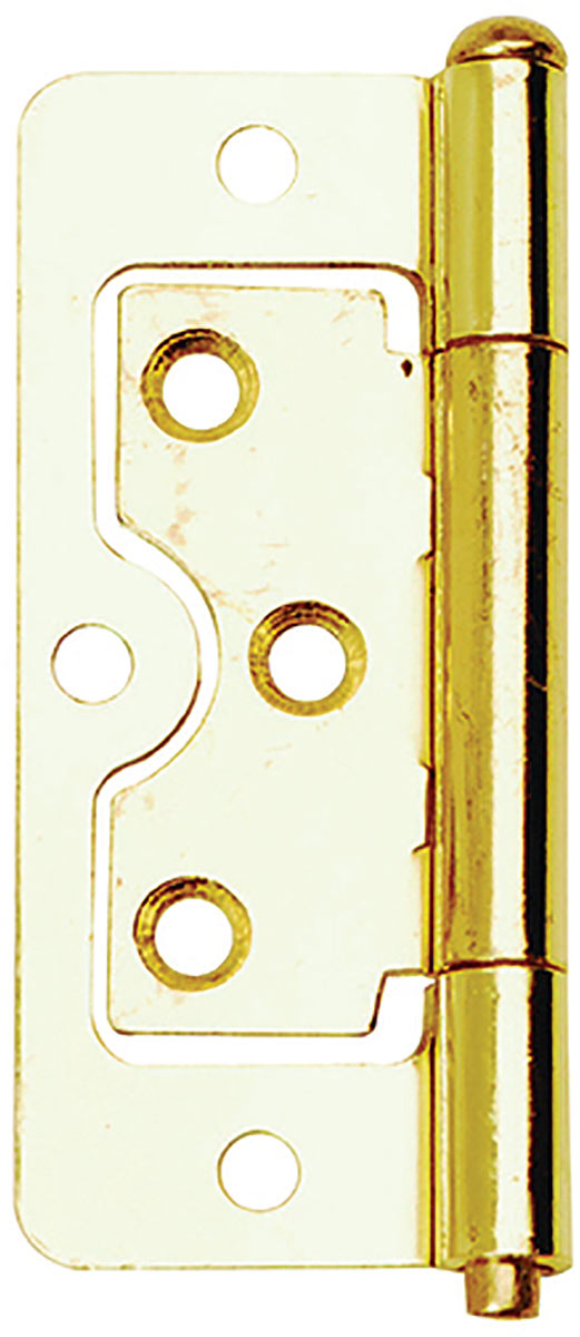 Flush Hinges Brass Plated 75mm Pack 2