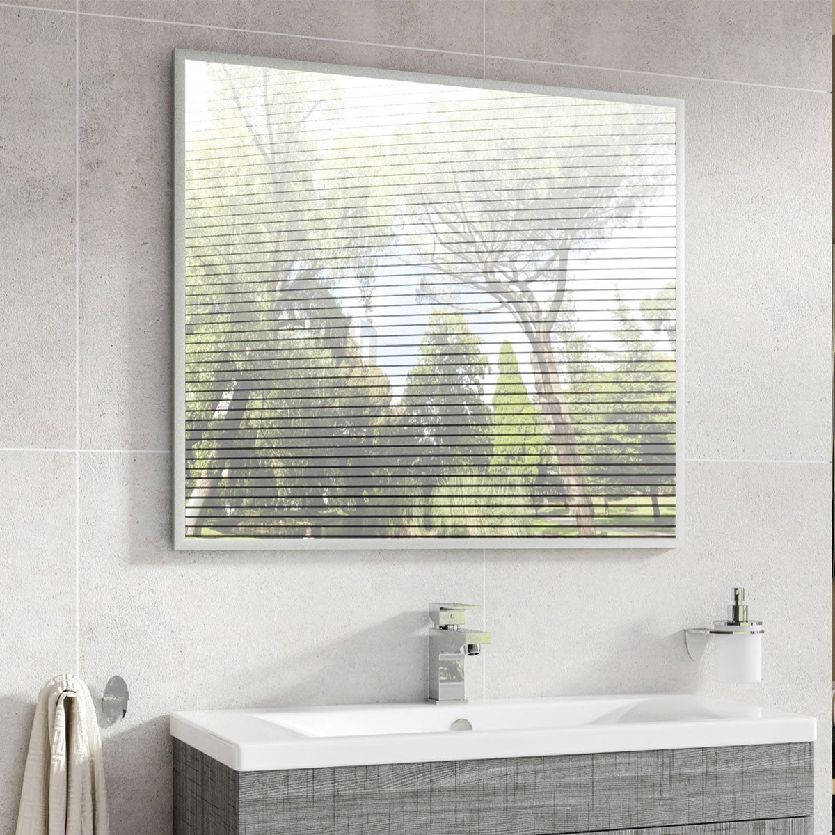 Newbury Aluminium Framed Mirror 800mm