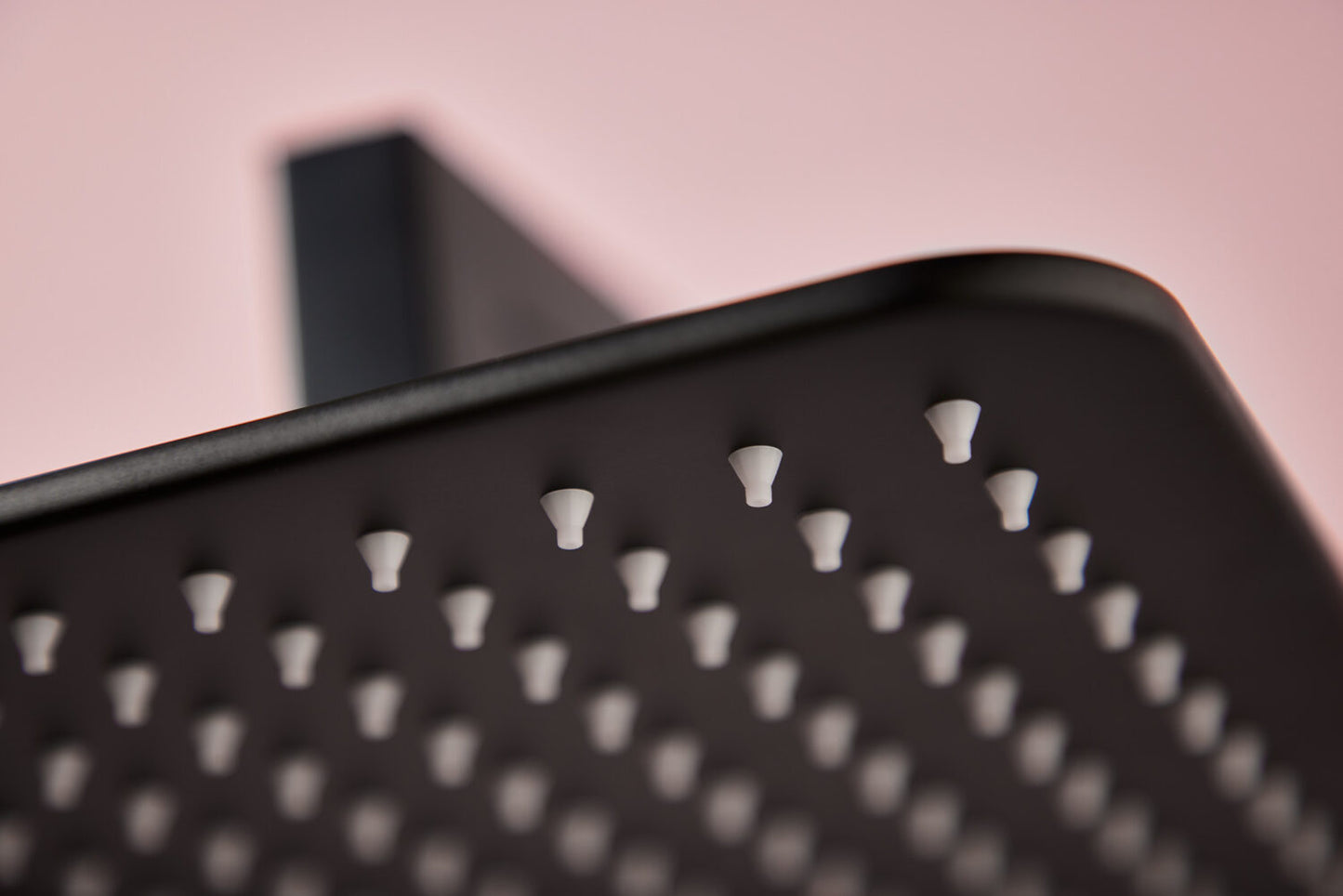 Square Shower Arm & Head Matte Black