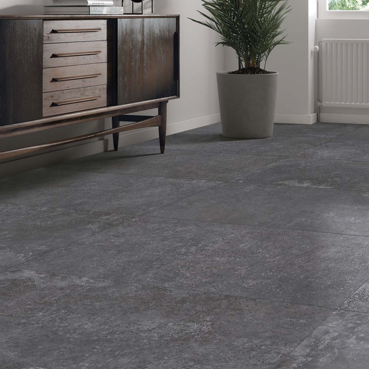 Graffi Anthracite Matt Porcelain Tile 600x1200mm