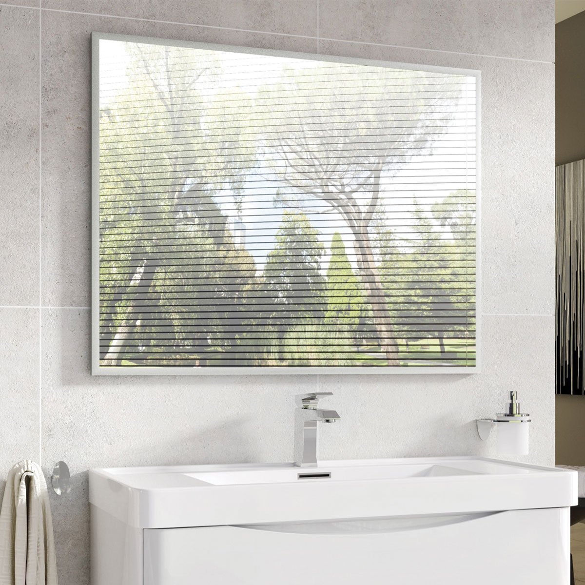 Newbury Aluminium Framed Mirror 900mm