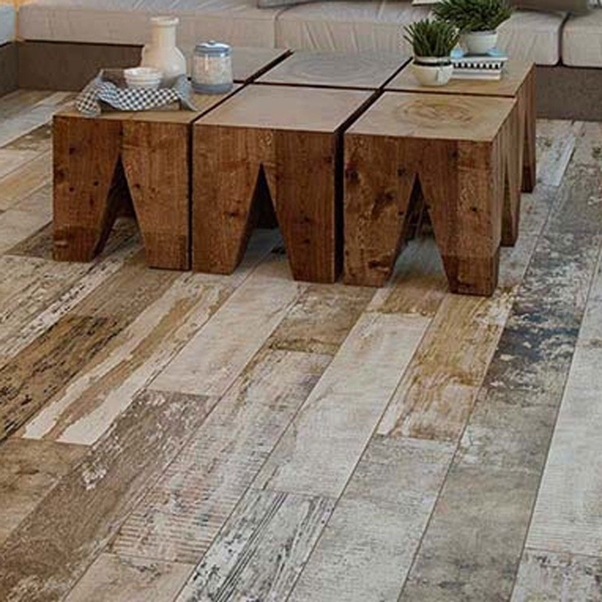 Ubank Natural Wood Effect Matt Porcelain Tile 200x1200mm