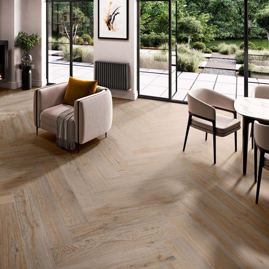 Canterbury Chestnut Lappato Porcelain Wood Effect Tile 1200x220mm