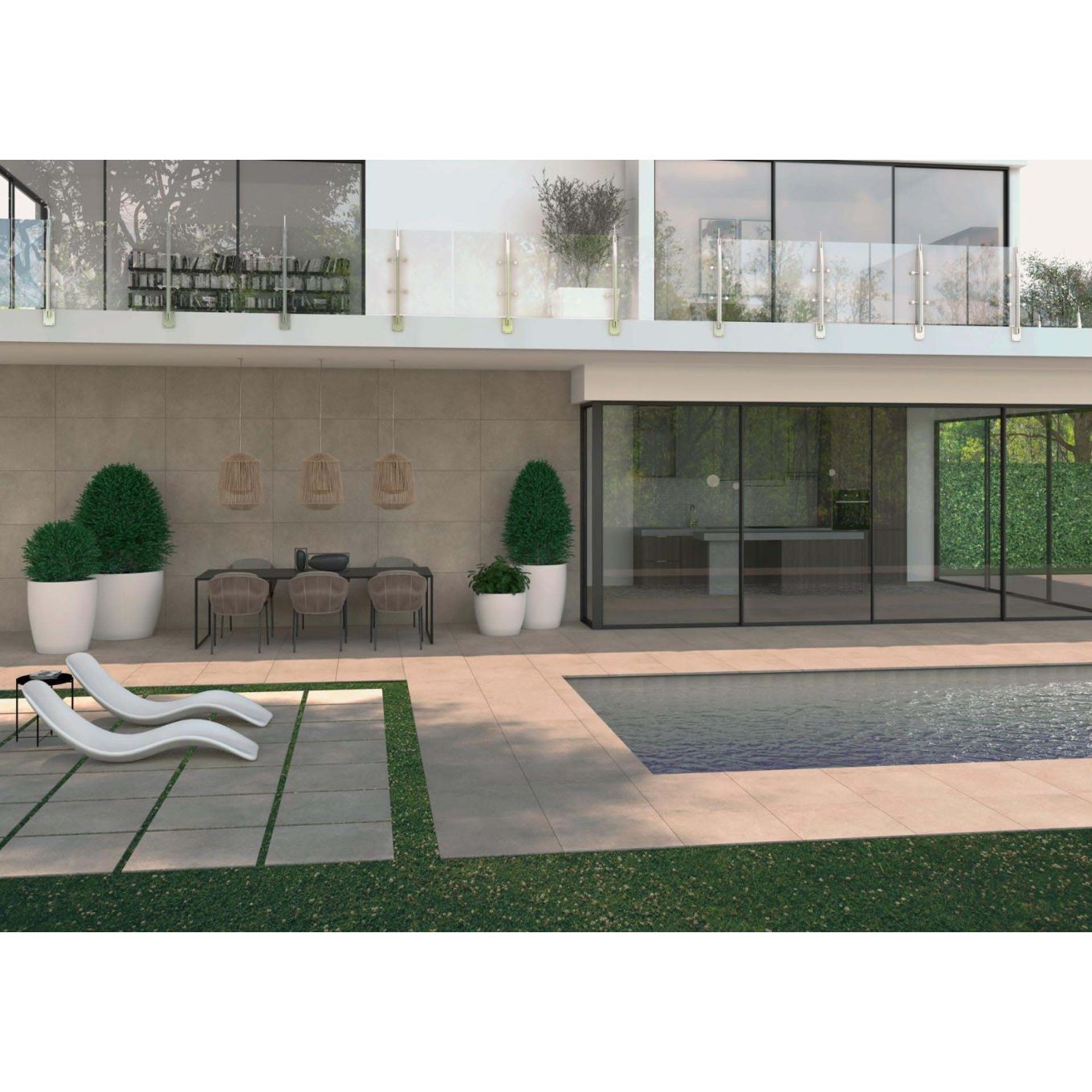 Hamburg Greige Outdoor Porcelain Tile 900x900mm