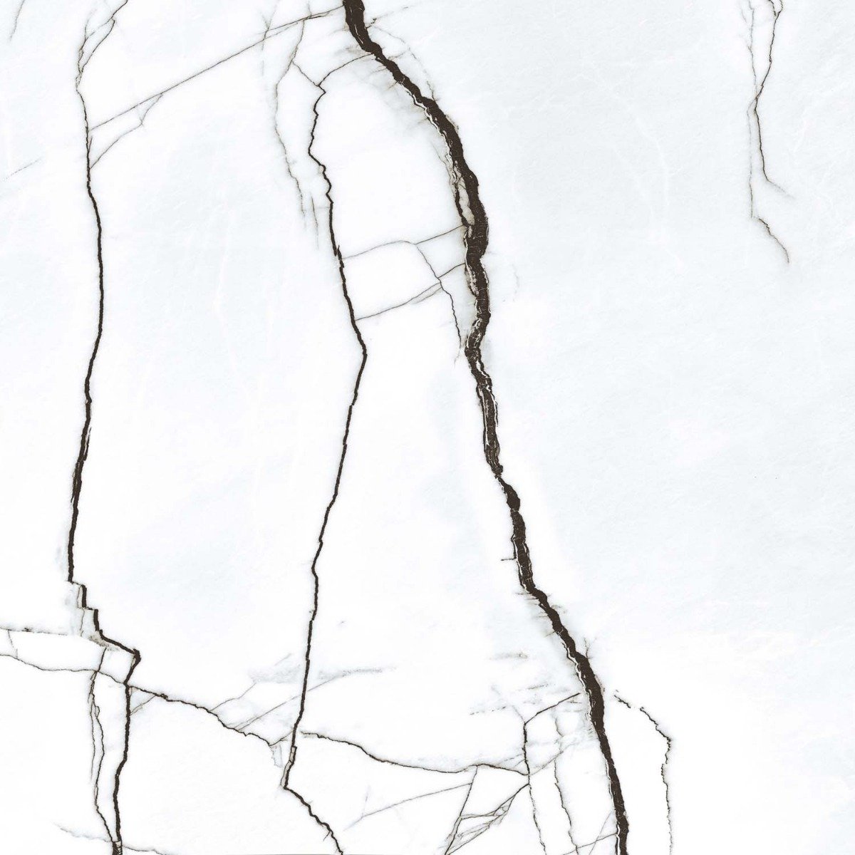 Marquis White Marble Gloss Porcelain Tile 1200x1200mm