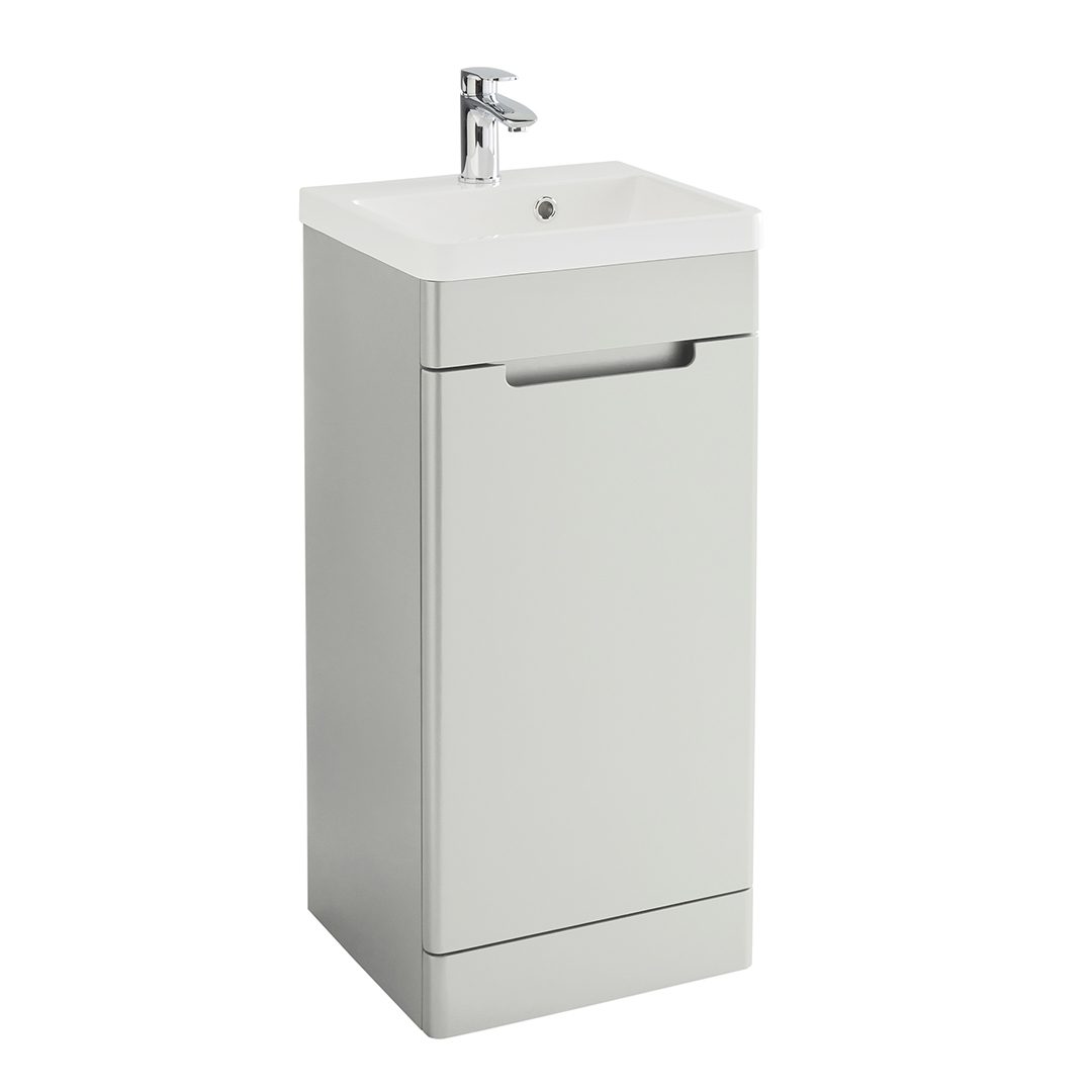 Elegant Haven Selkirk 400 Matt Grey Floor Standing 1 Door Unit And Basin 53707-
