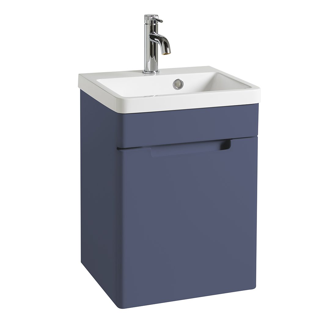 Elegant Haven Selkirk 400 Loch Blue Wall Mounted 1 Door Unit And Basin 53713-