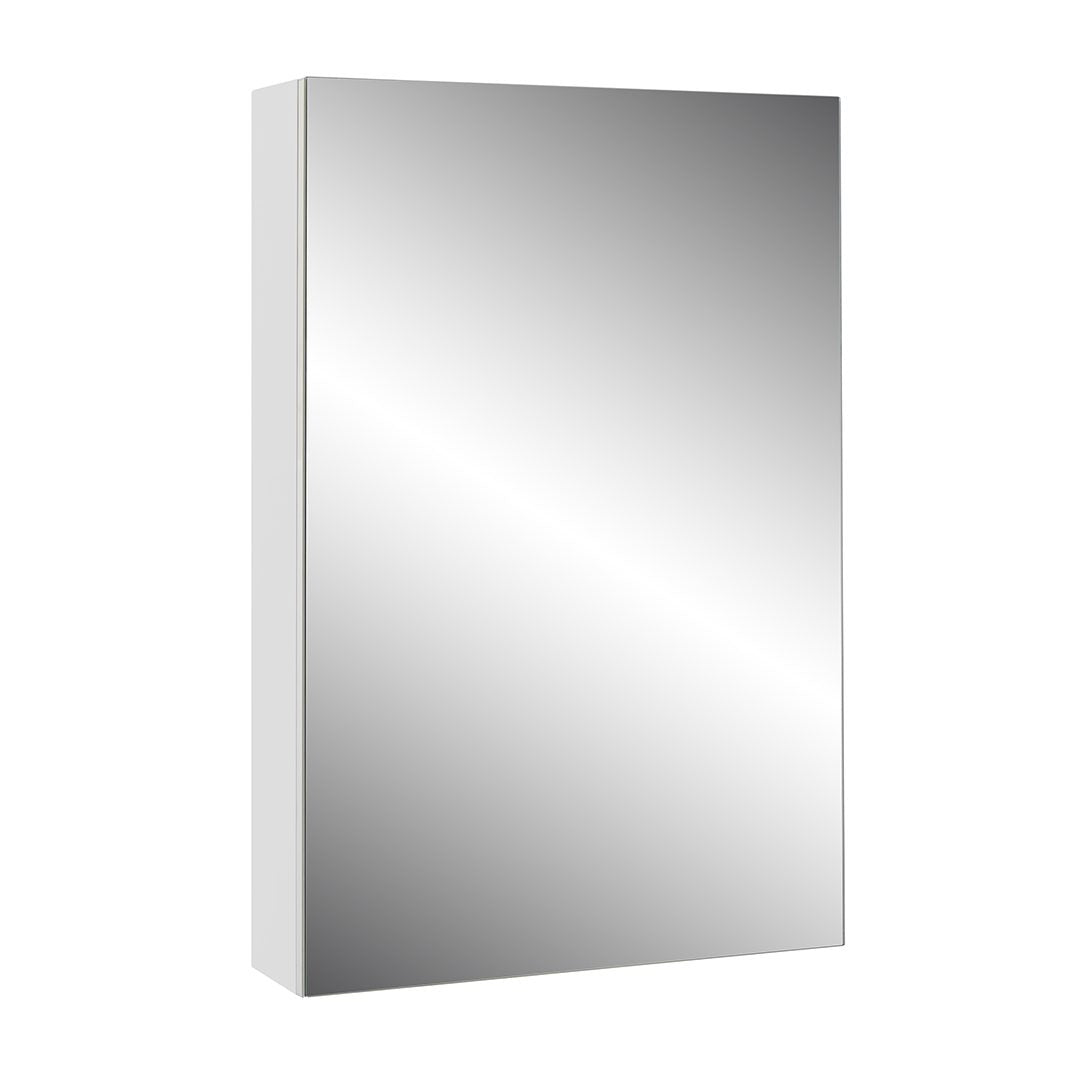 Elegant Haven Lomond 500mm 1 Door Gloss White Bathroom Mirror Cabinet