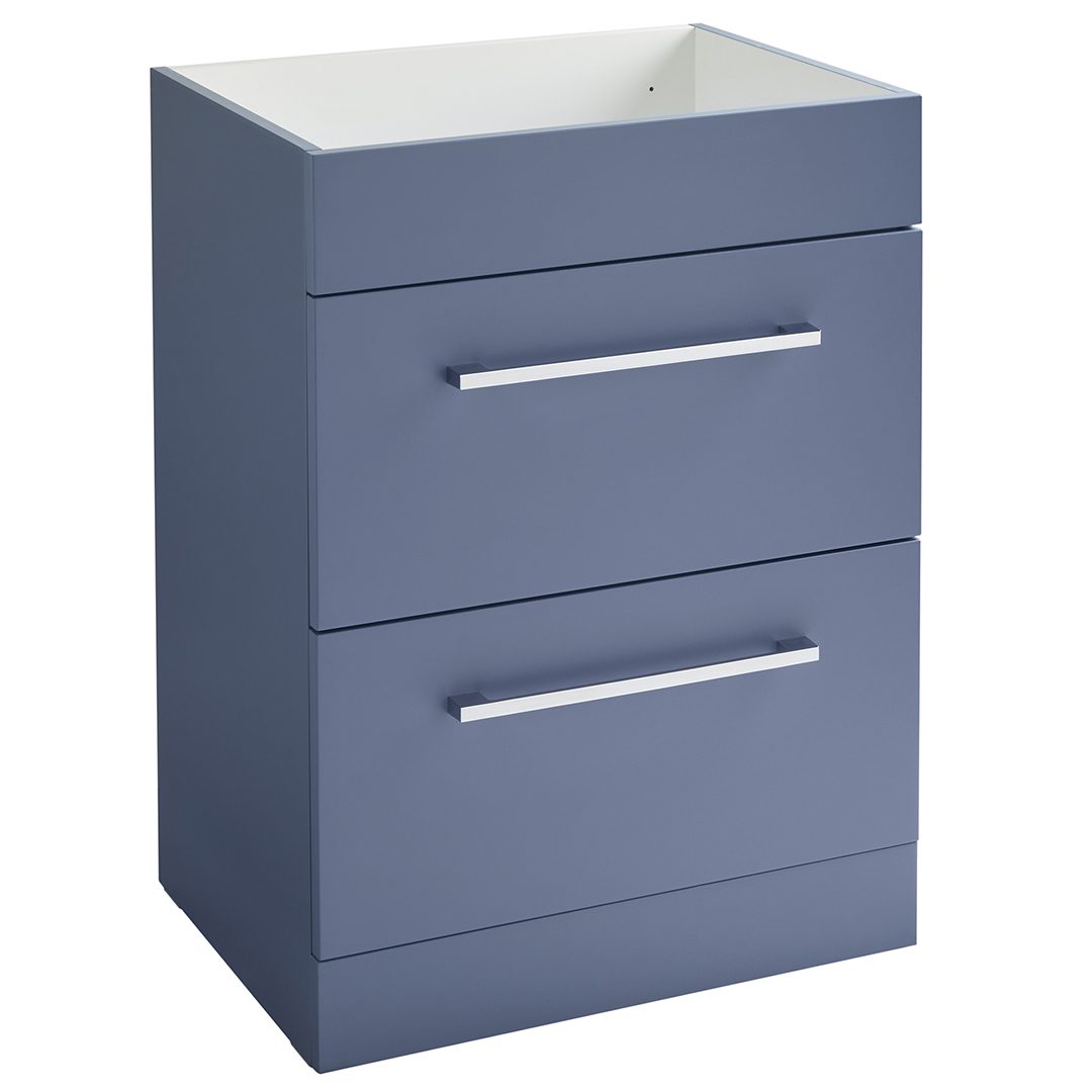 Elegant Haven Lomond 600 Floor Standing 2 Drawer Storm Blue Unit