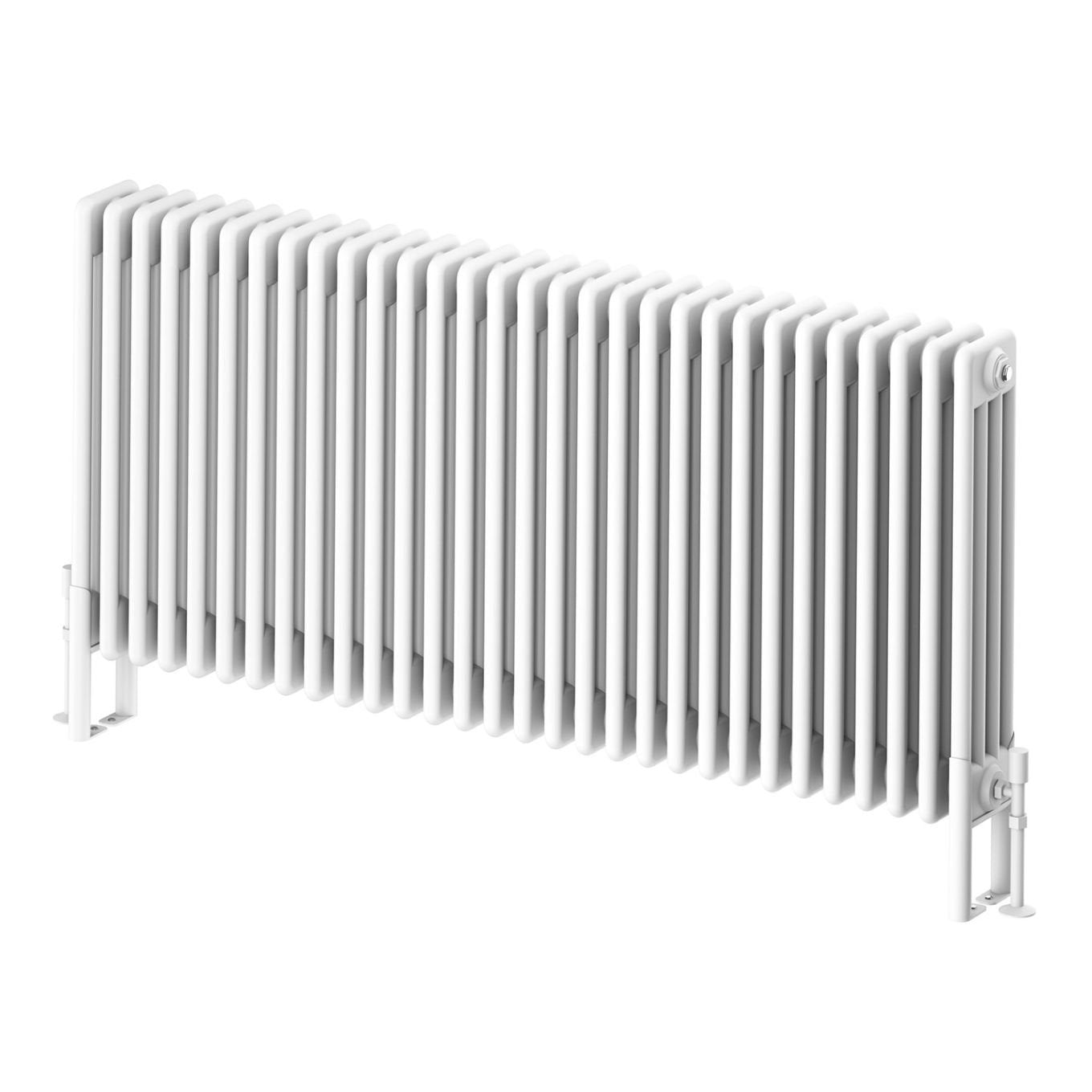 Upton White Quadruple Horizontal Column Radiator 600x1370mm