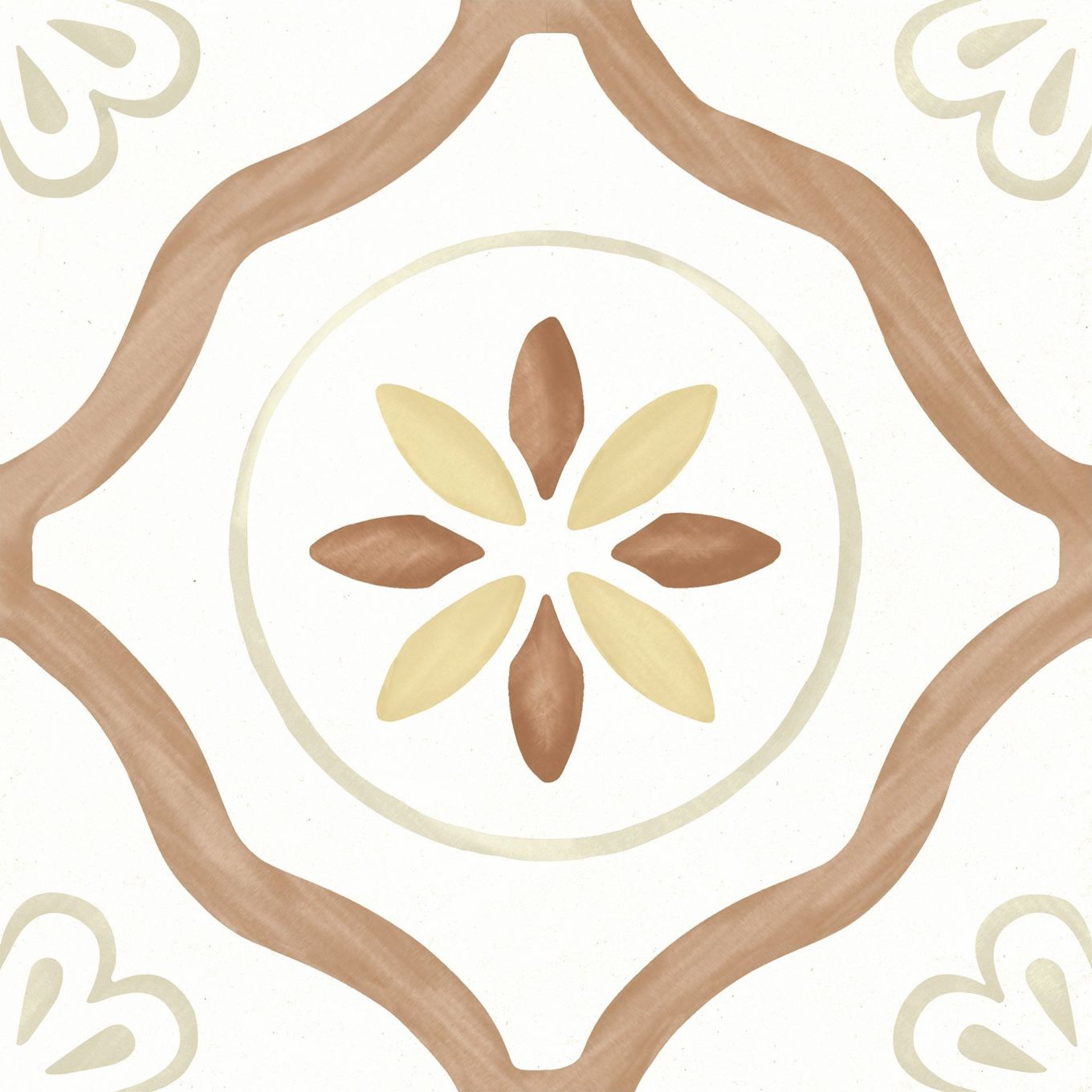 Lira Clay Petals Matt Porcelain Tile 223x223mm