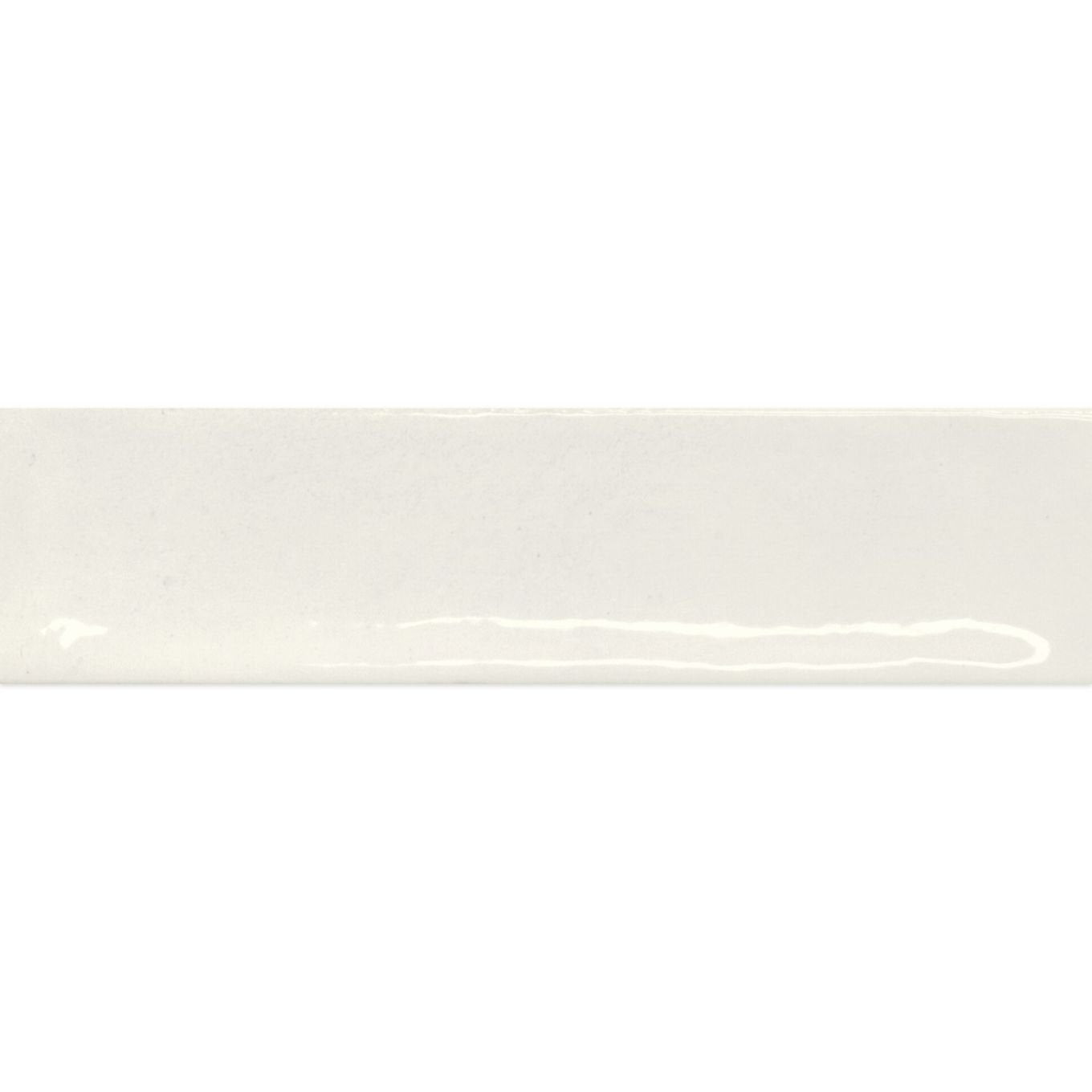 Babylon White Gloss Ceramic Brick Tile 246x60mm