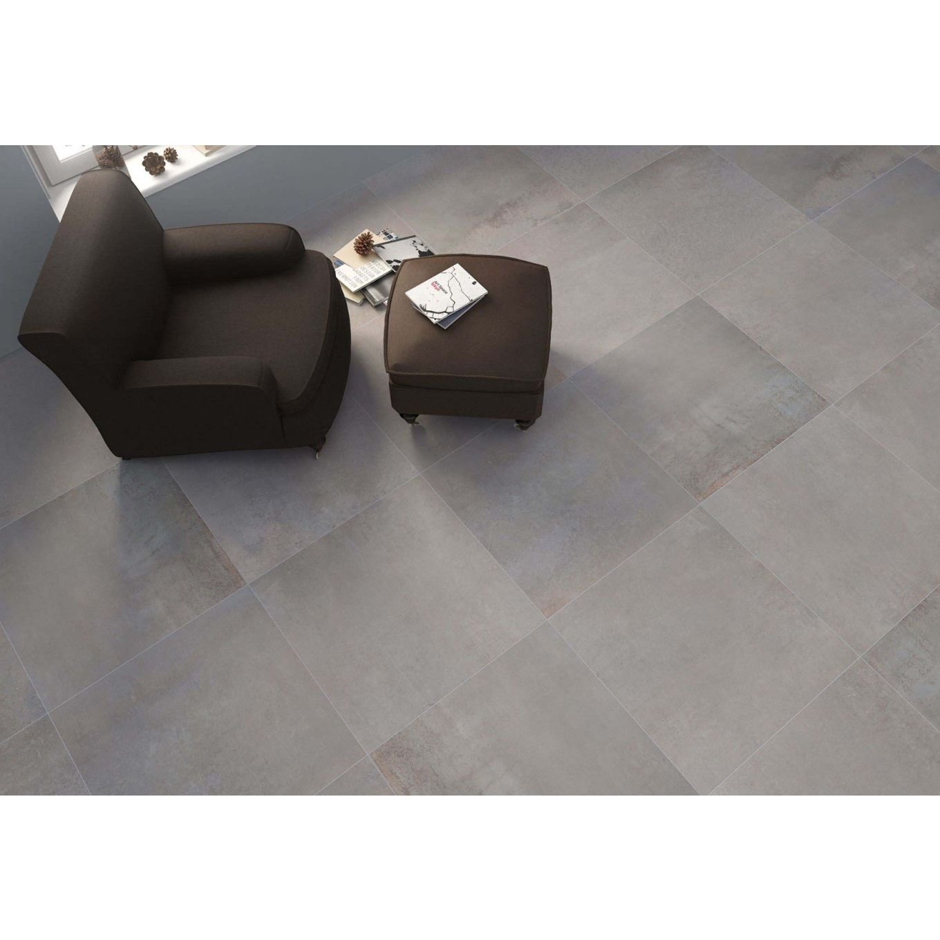 Forge Acero Rectified Porcelain Tile 600x600mm