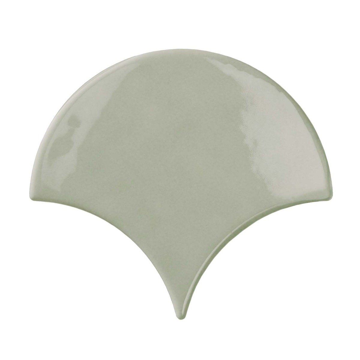 Pescara Ceramic Green Fan Tile 150x134mm