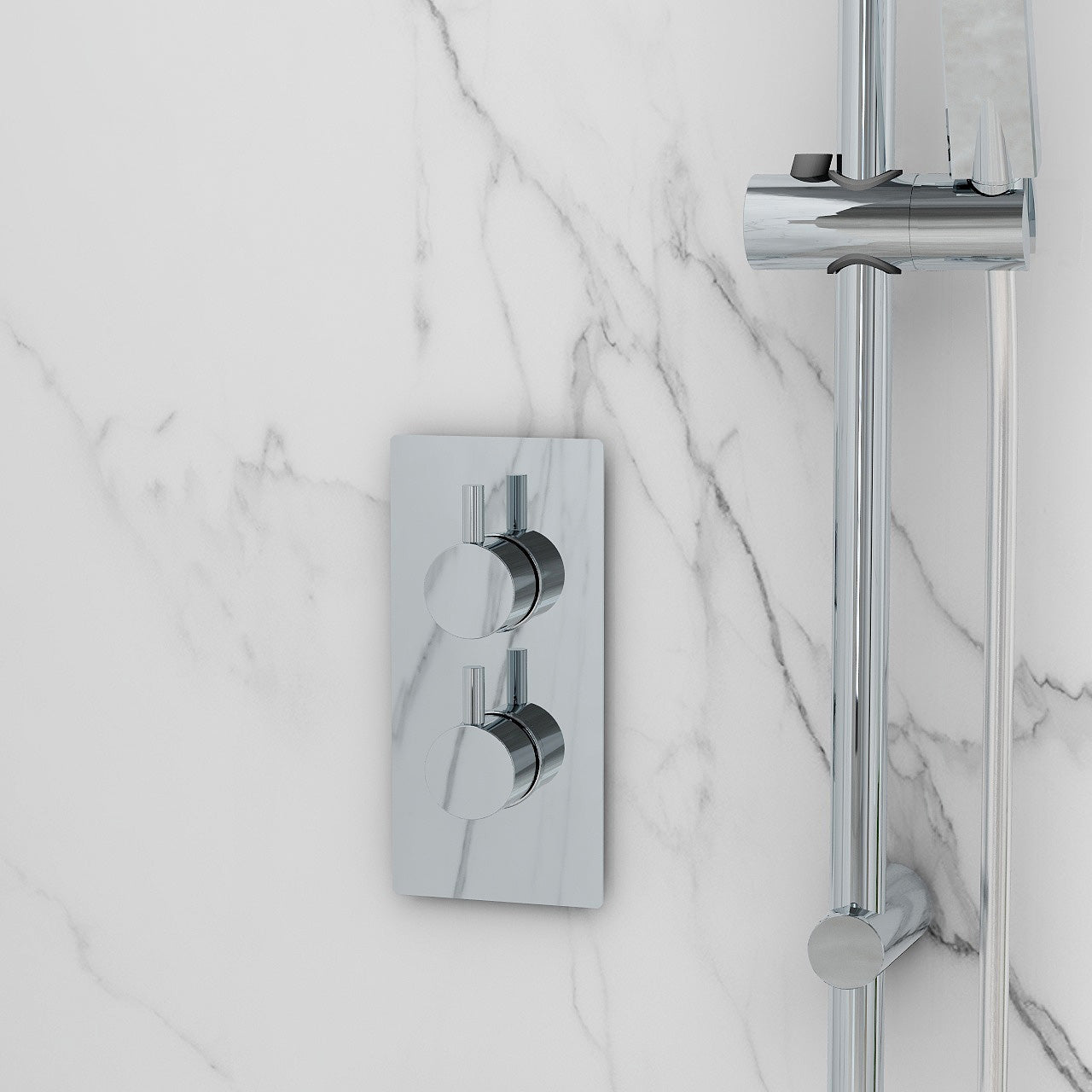 Arco single outlet two handle thermostatic concealed valve