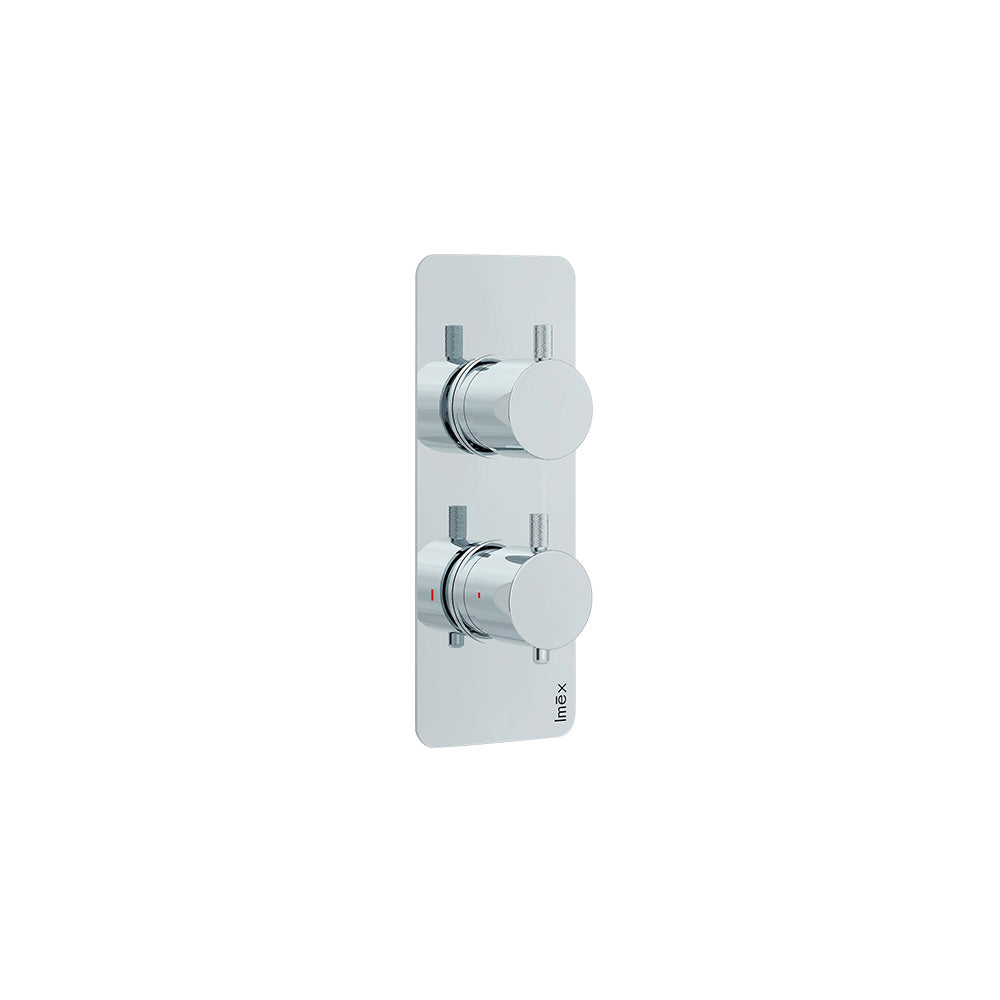 Ravine Chrome Two Handle, Single Outlet, Concealed Thermostatic Shower
