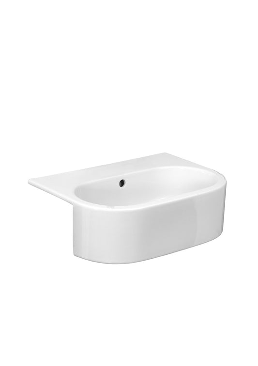 UNI 54x40cm semi-recessed washbasin