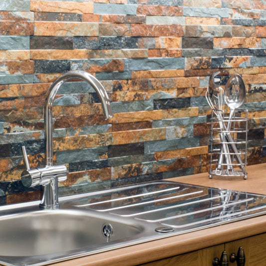 Prom Beige Brick Split Faced Porcelain Tile 300x600mm