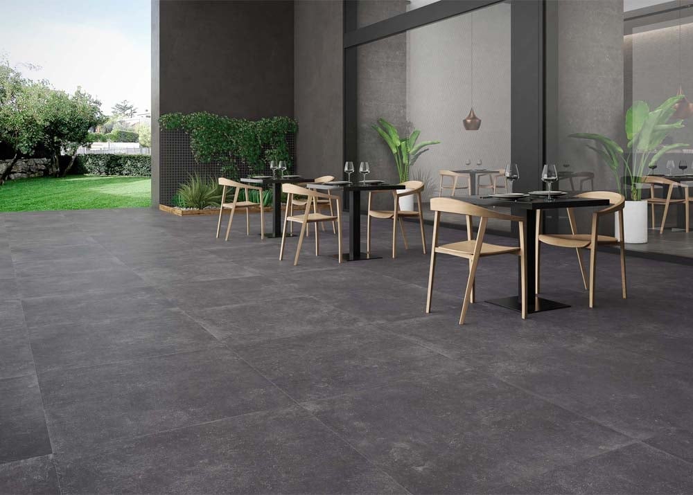Rock Graphite Matt Porcelain Tile 600x600mm