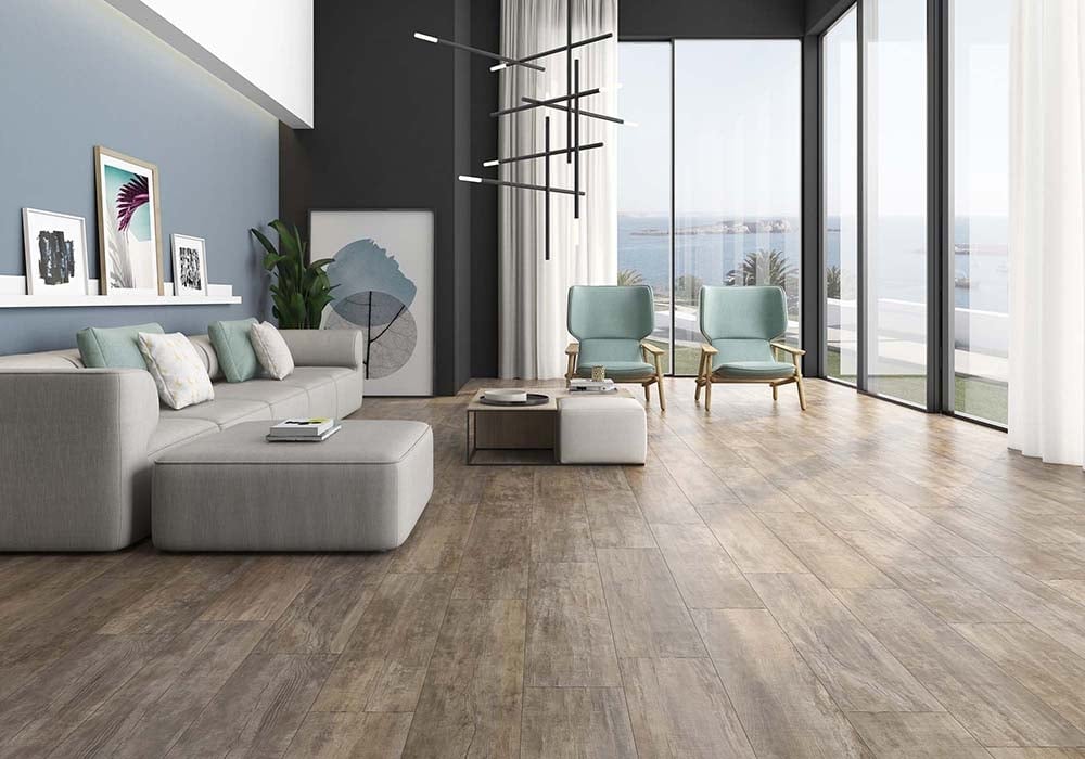 Redding Plank Natural Wood Effect Matt Porcelain Tile 248x1500mm