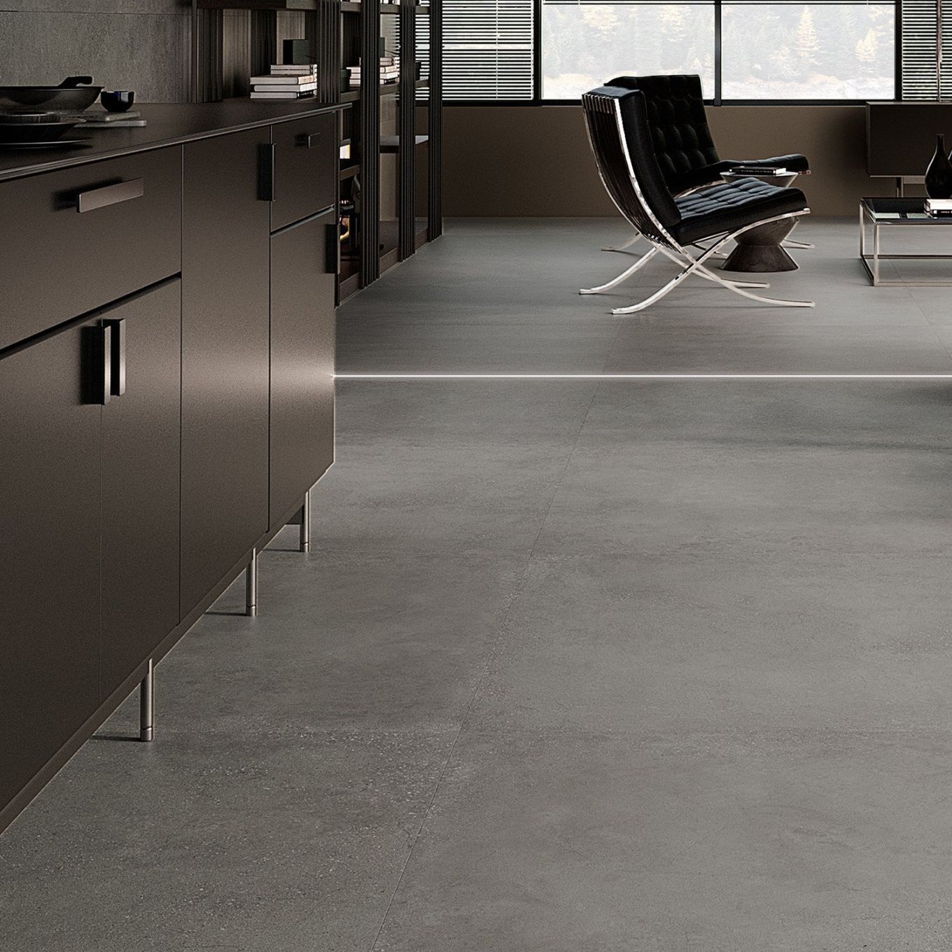 Hamburg Graphite Matt Porcelain Tile 600x600mm
