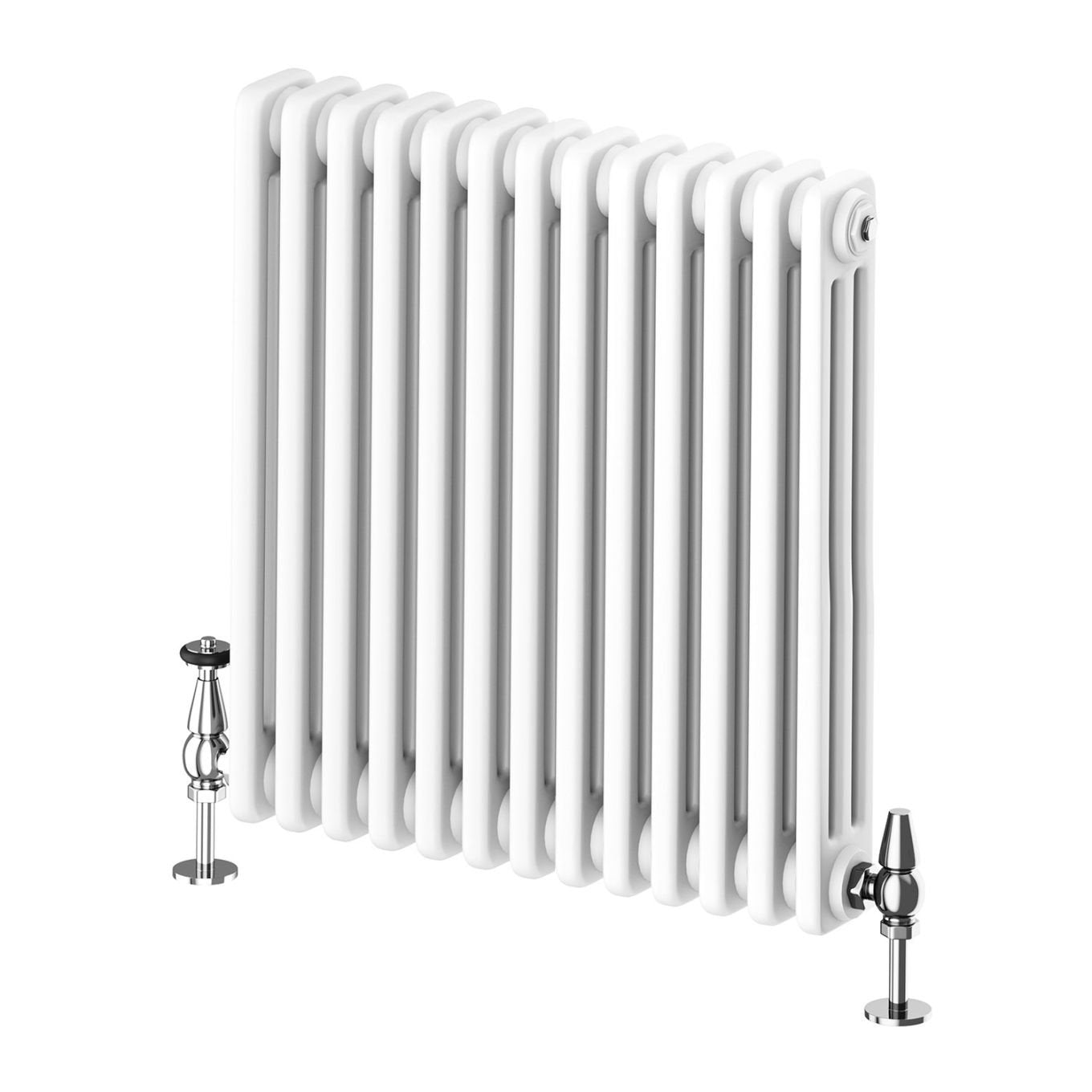 Upton White Triple Horizontal Column Radiator 600x605mm