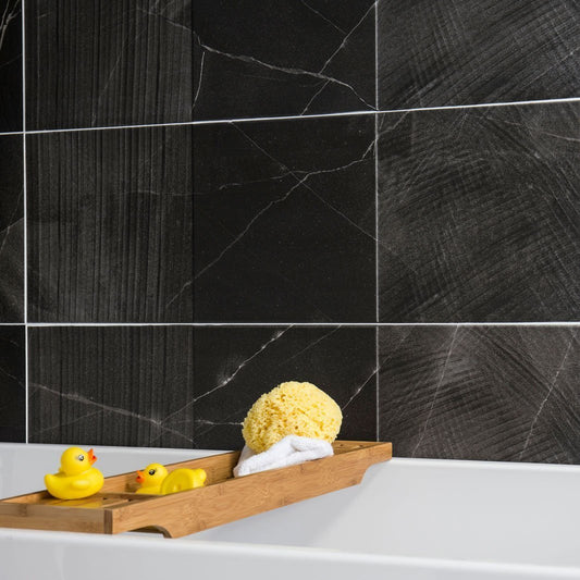 Veer Anthracite Matt Ceramic Stone Tile 300x900mm