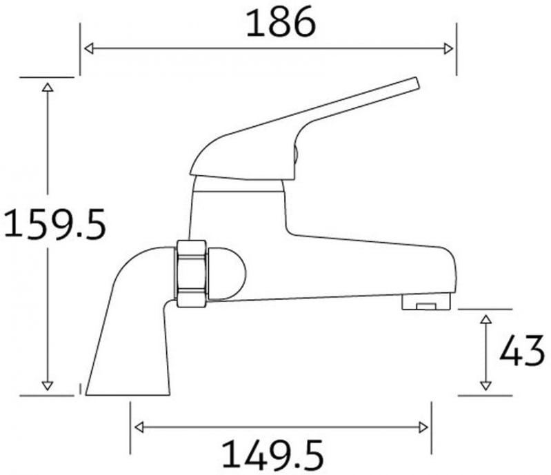 Odell Chrome Bath Filler Tap
