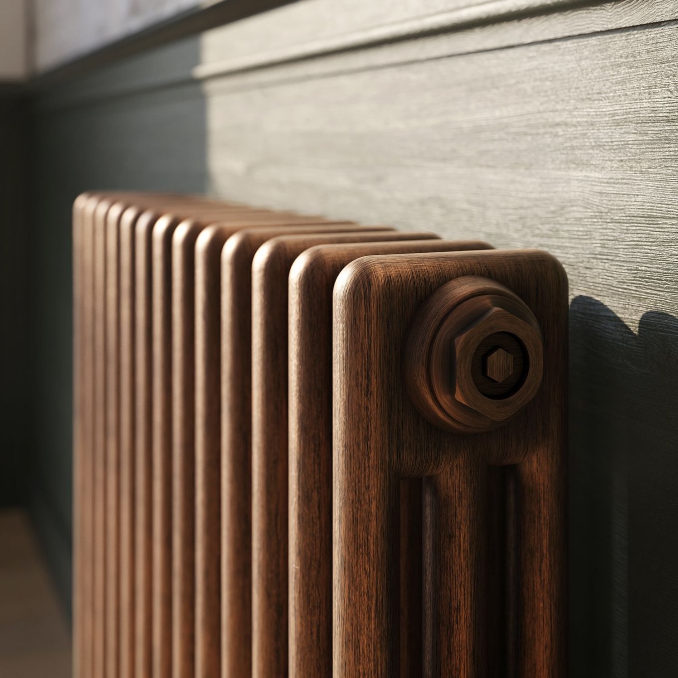 Clement Antique Copper Triple Horizontal Column Radiator 400x1370mm