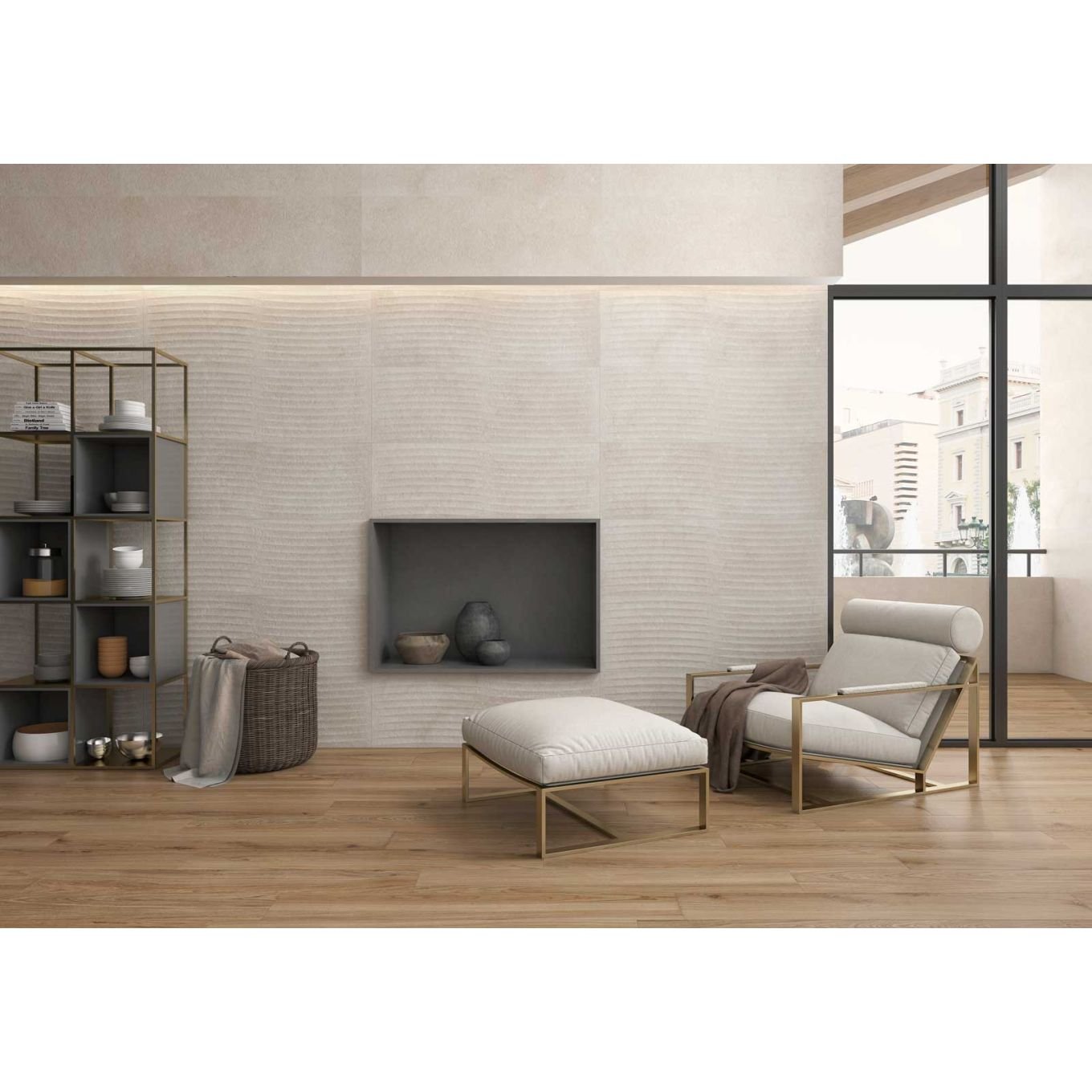 Kenya Feel Marfil Wave Ceramic Tile 250x750mm