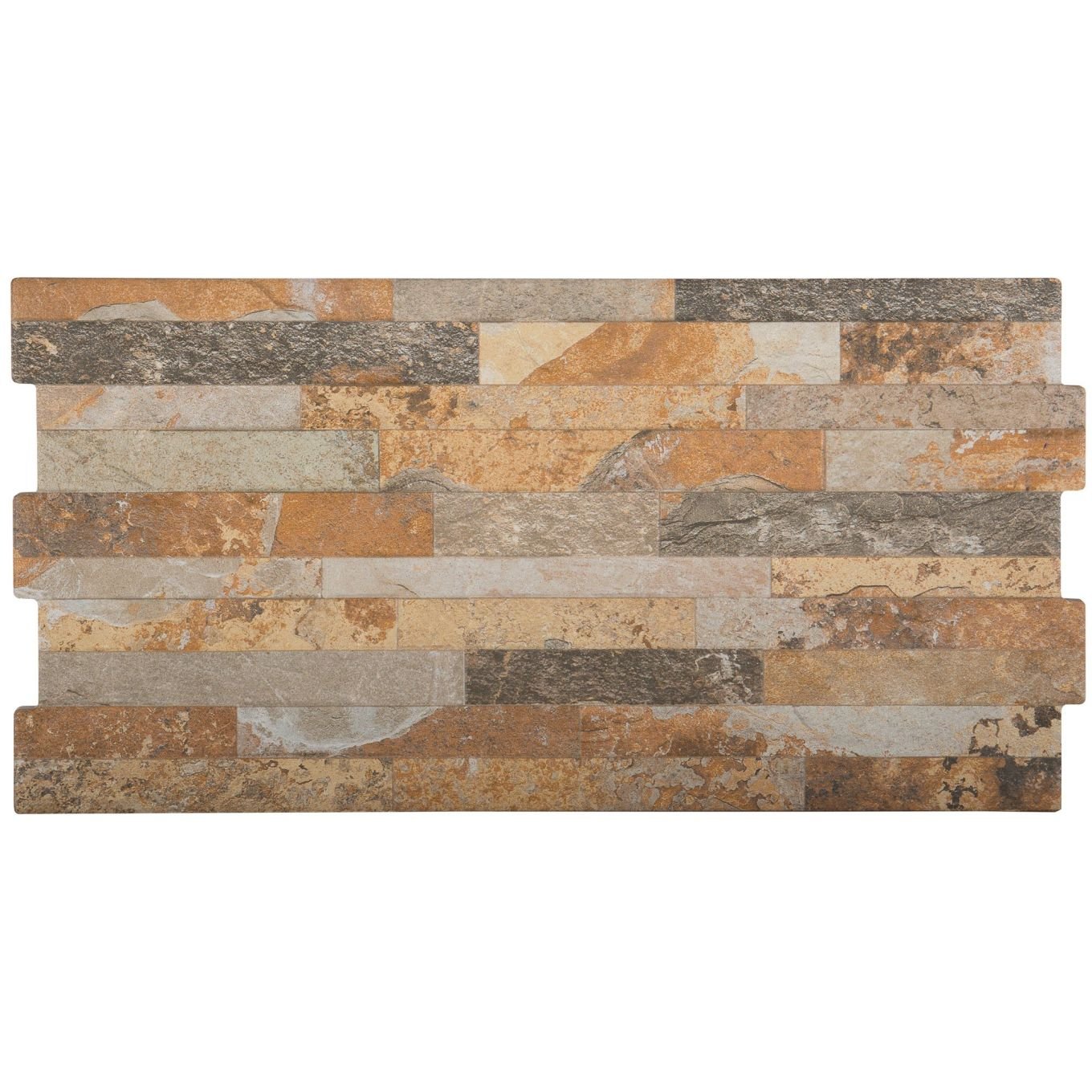 Prom Beige Brick Split Faced Porcelain Tile 300x600mm