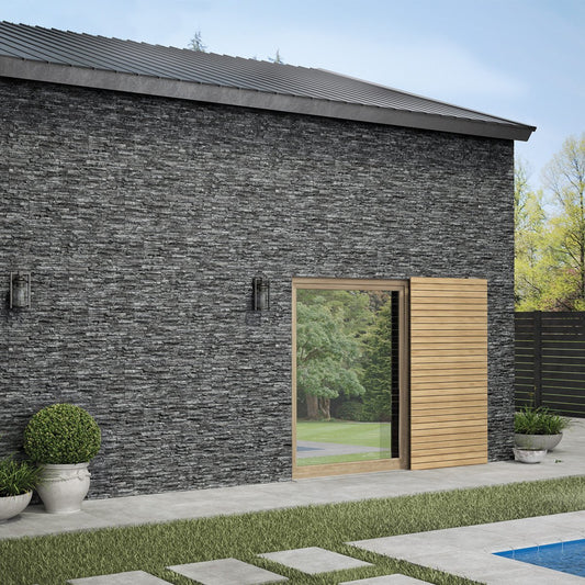 Archimedes Dark Grey Matt Porcelain Tile 320x890mm