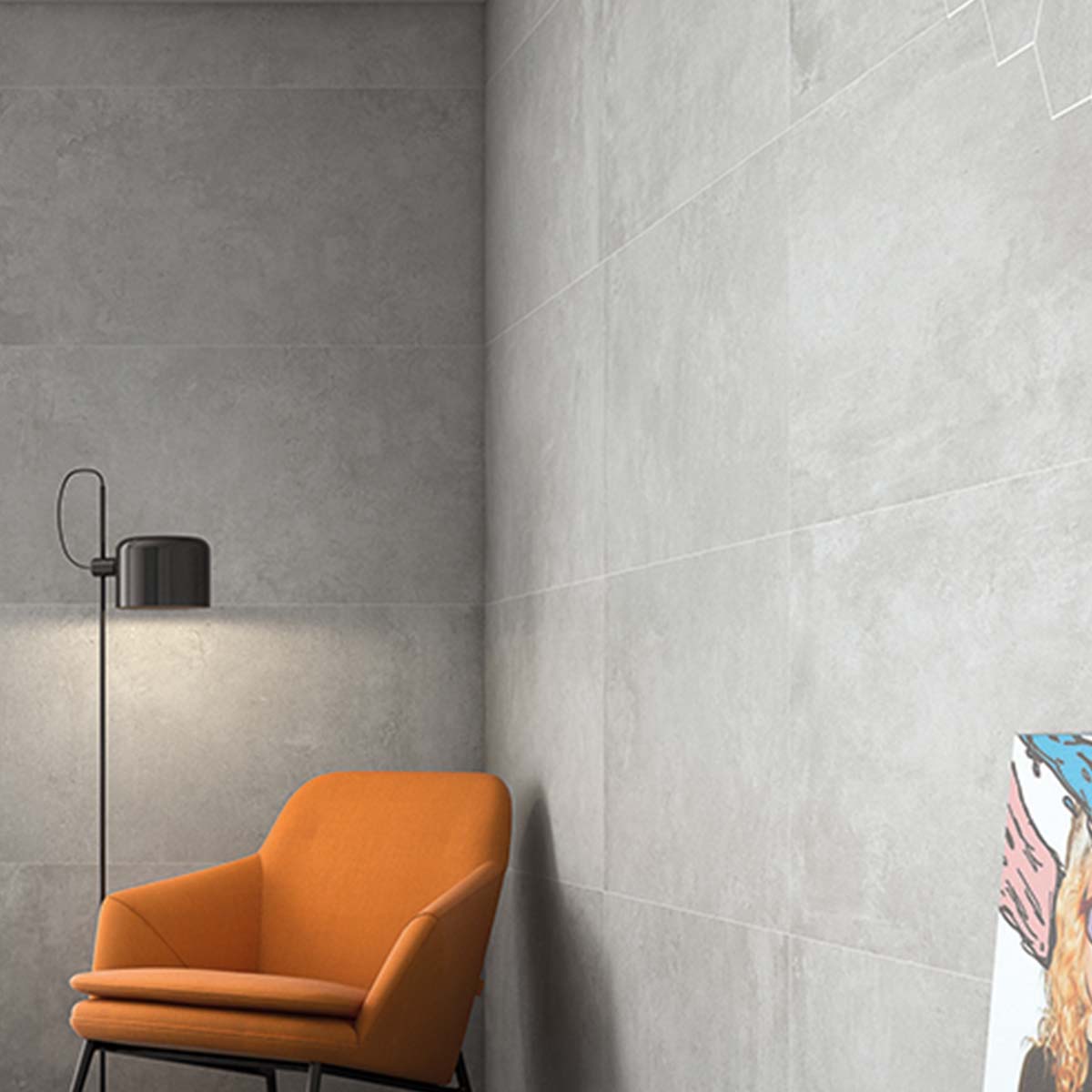 Gandi Concrete Gris Matt Porcelain Tile 300x600mm