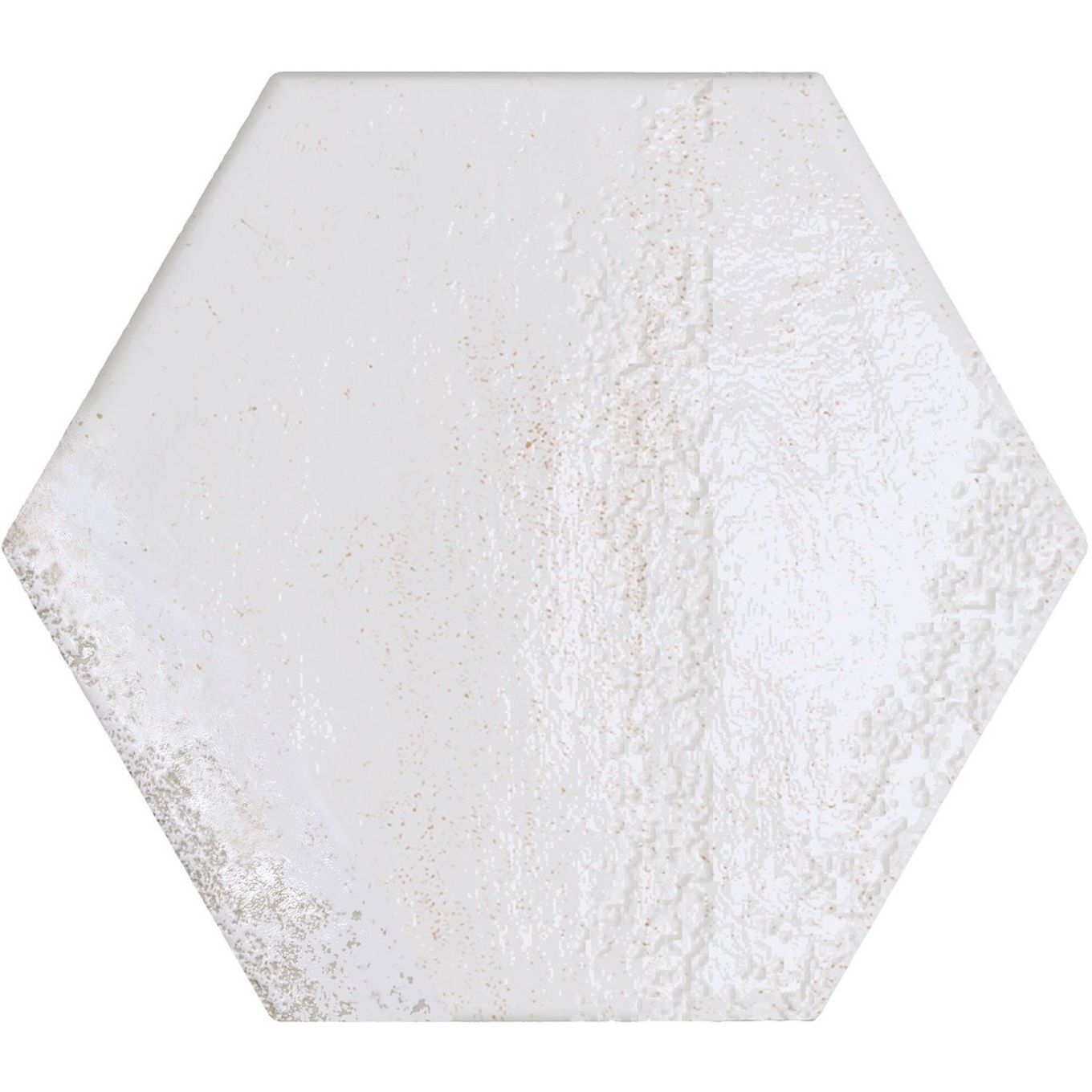 Bergamo White Porcelain Hexagon Tile 150x130mm