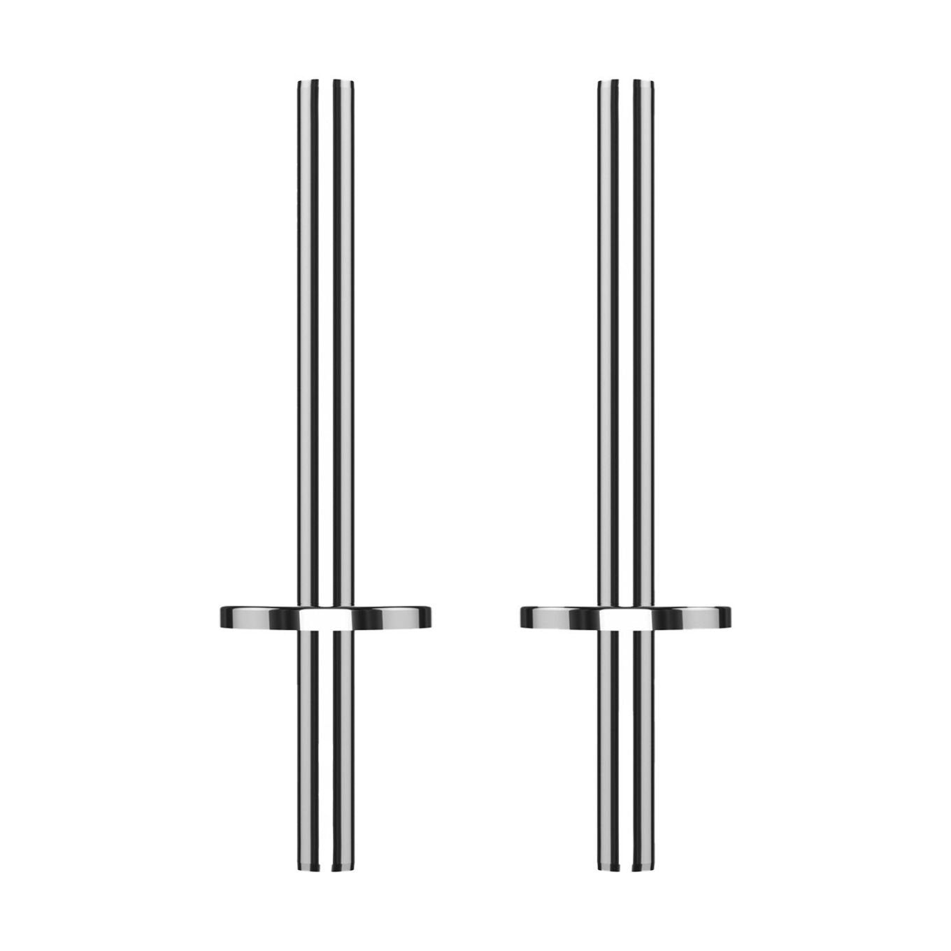 Chrome Pipe Connector and Collar Kit 200mm