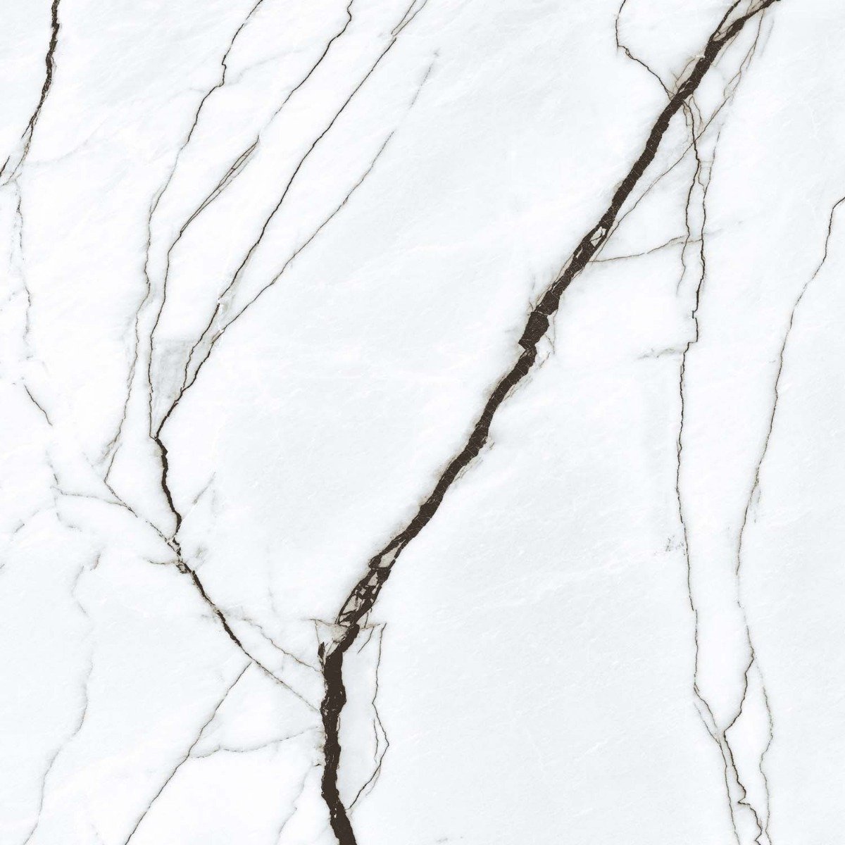 Marquis White Marble Gloss Porcelain Tile 1200x1200mm