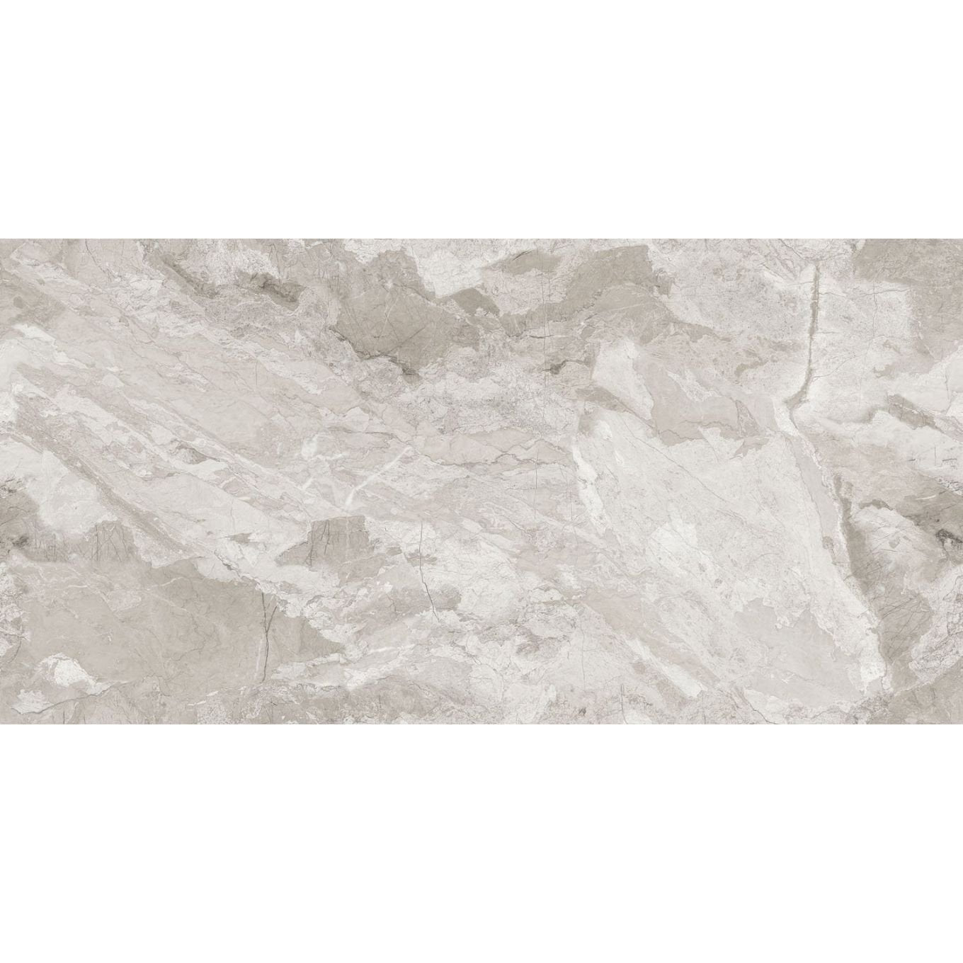 Kamino Polenta Grey Gloss Porcelain Marble Tile 1200x600mm