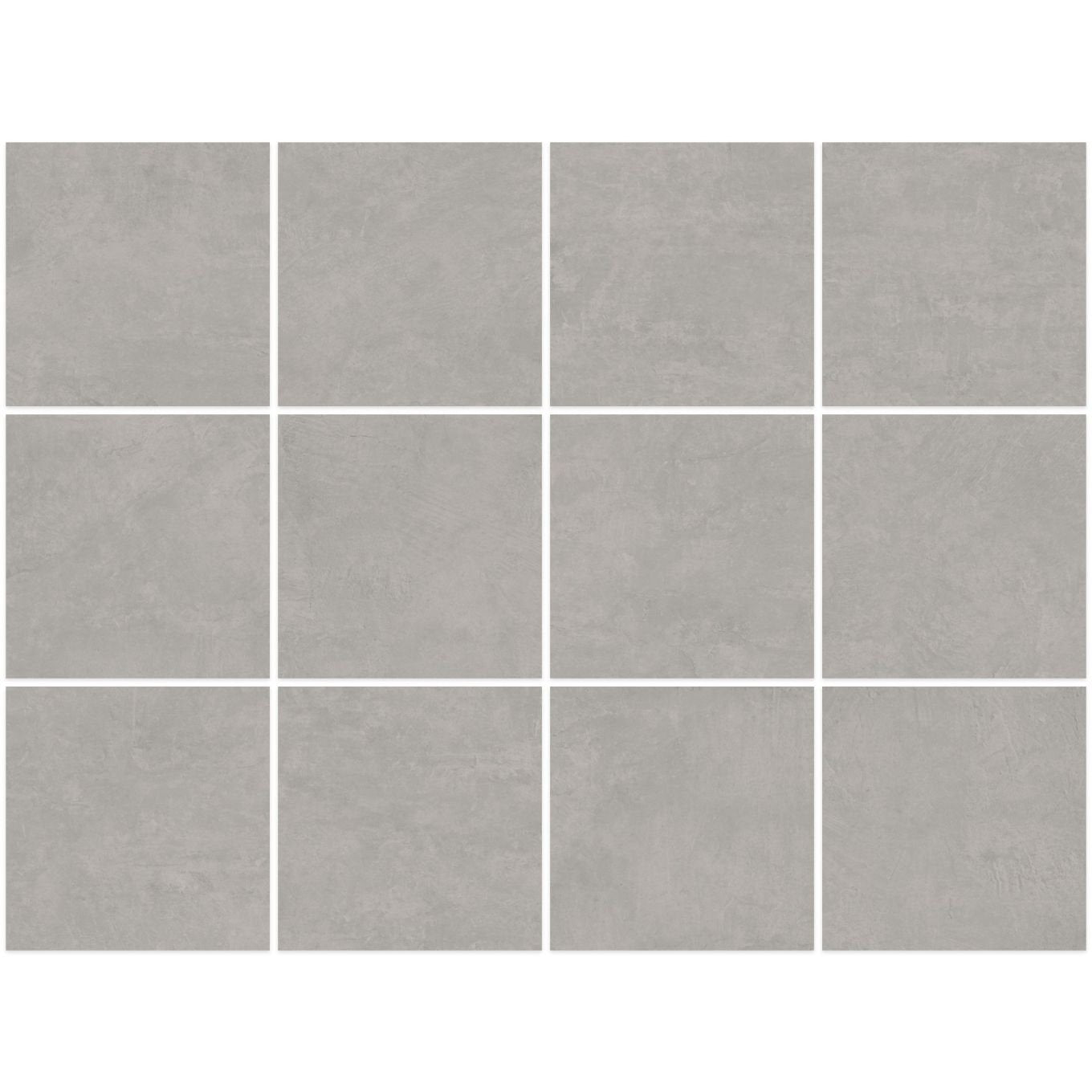 Donovan Silver Concrete Effect Porcelain Tile 900x900mm