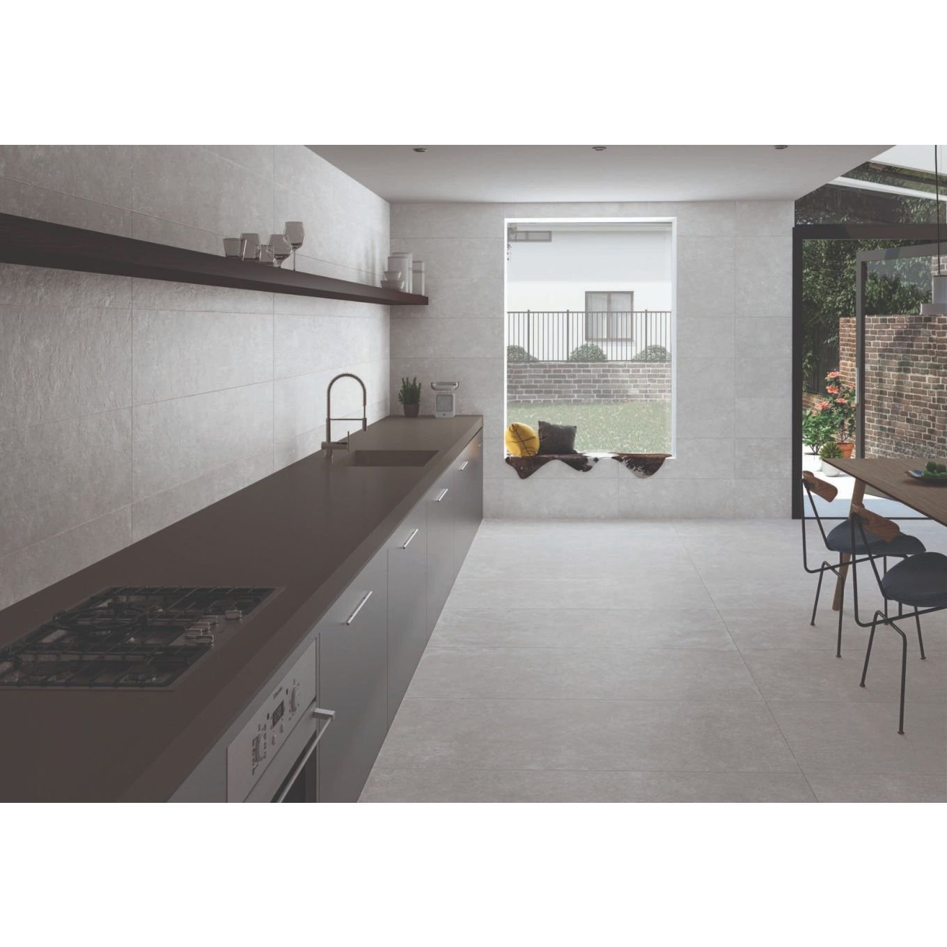 Graffi White Matt Porcelain Tile 600x1200mm