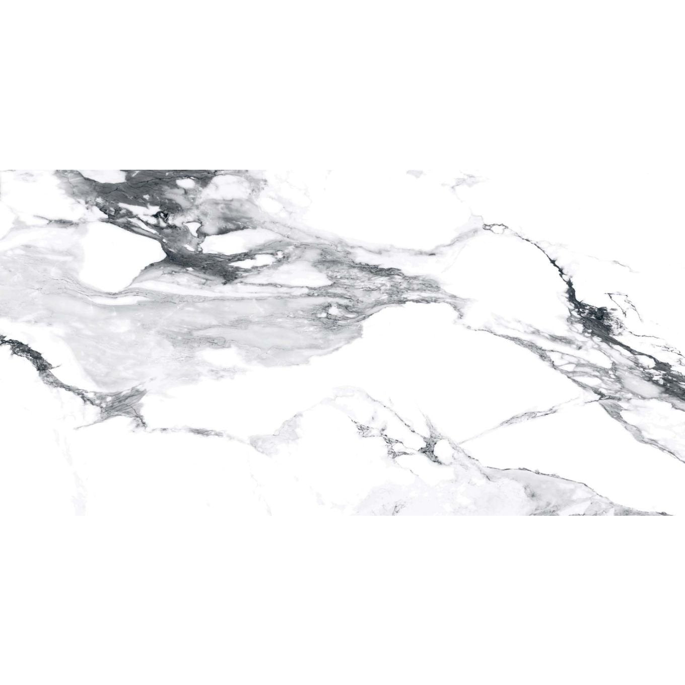 Charlie White Marble Gloss Porcelain Tile 300x600mm