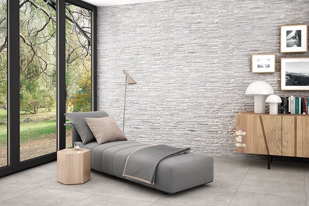 Archimedes White Matt Porcelain Tile 320x890mm