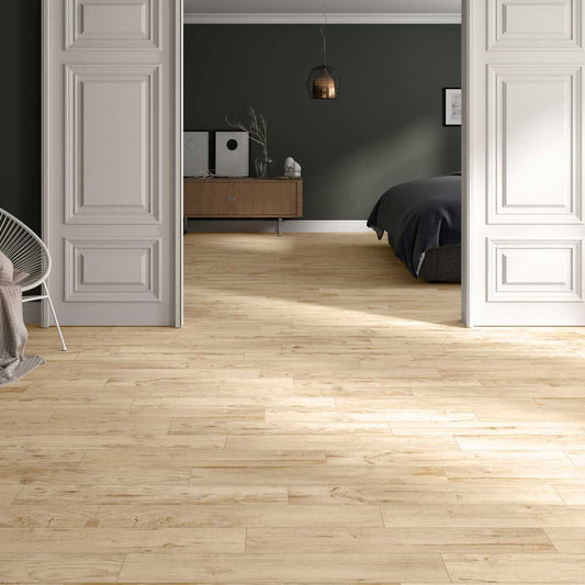 Havana Beige Wood Effect Matt Porcelain Tile 150x900mm